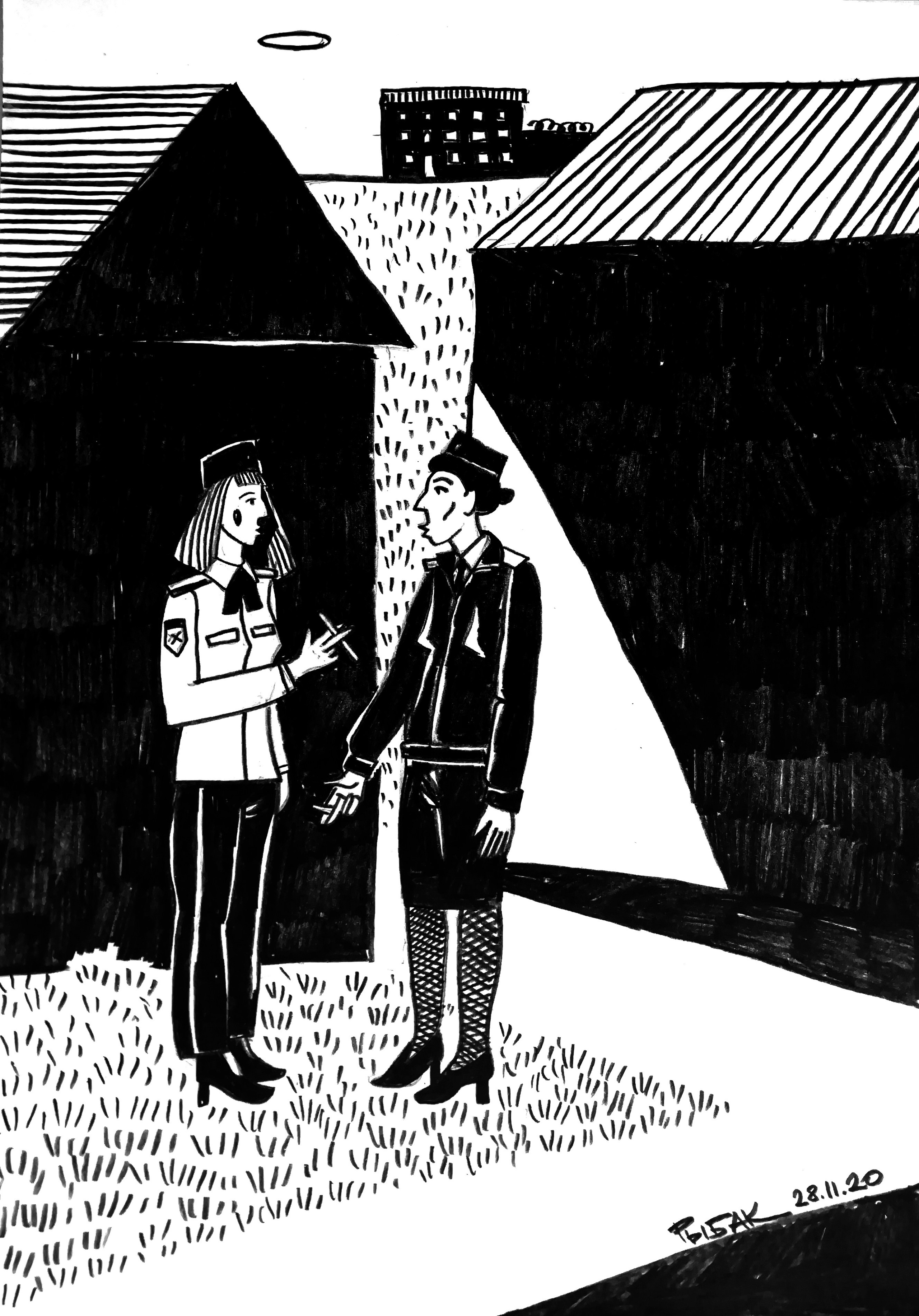 Серия Курильщики. Художник Рыбак Николай