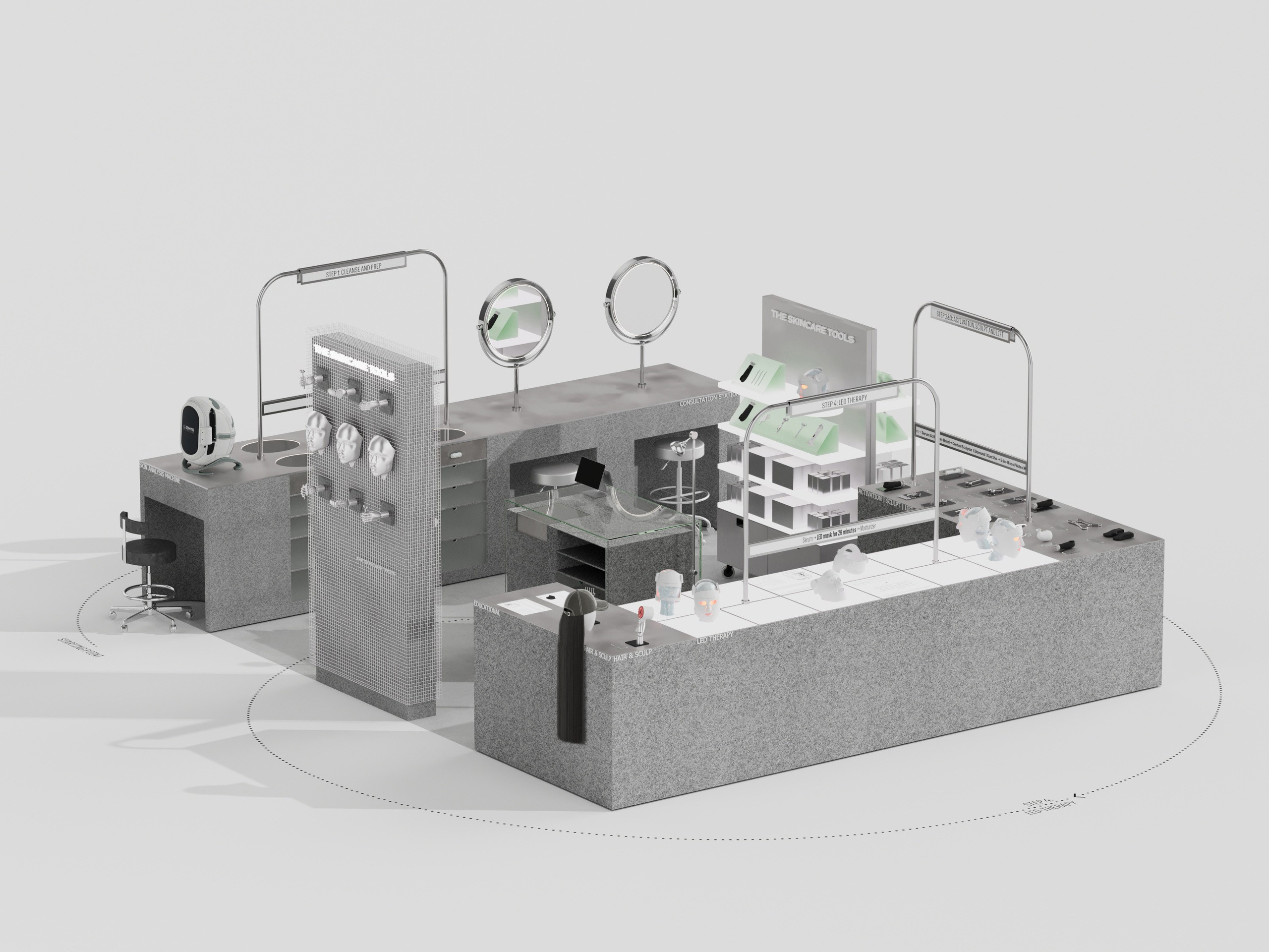 Дизайн-проект pop-up The Skincare Tools. KSYUSCHENKA — дизайн интерьеров в Москве, Петербурге и по всему миру