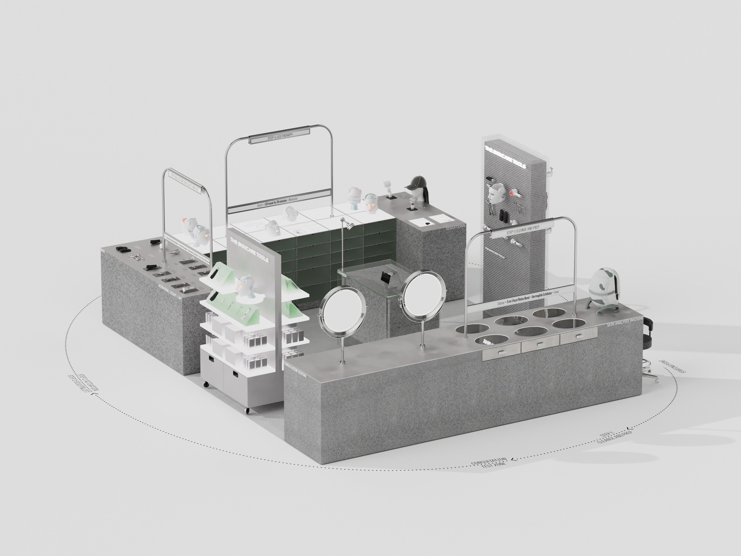 Дизайн-проект pop-up The Skincare Tools. KSYUSCHENKA — дизайн интерьеров в Москве, Петербурге и по всему миру