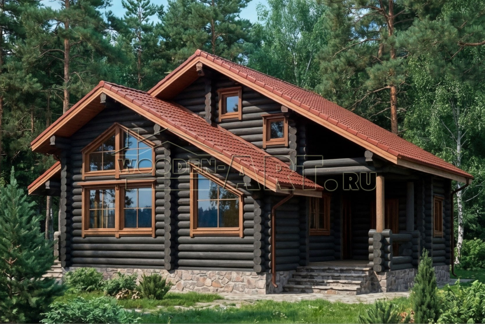 «Сурмеево» 197 кв. м. Проекты деревянных домов. Архитектор Ольга Мальцева