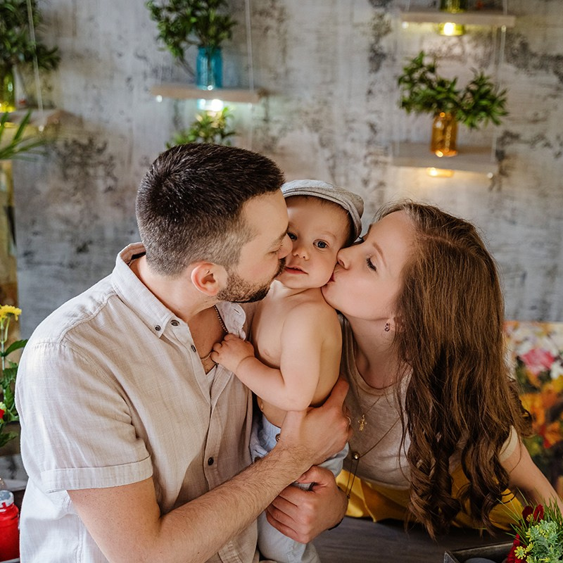семейная фотосессия в москве в студии