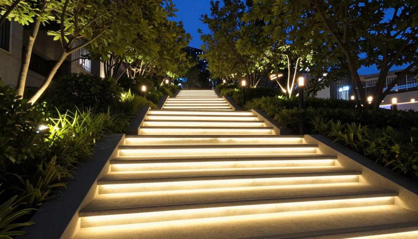 Светодиодная подсветка уличных ступеней. IlluminaSPB — Ваш надежный партнёр в мире электричества