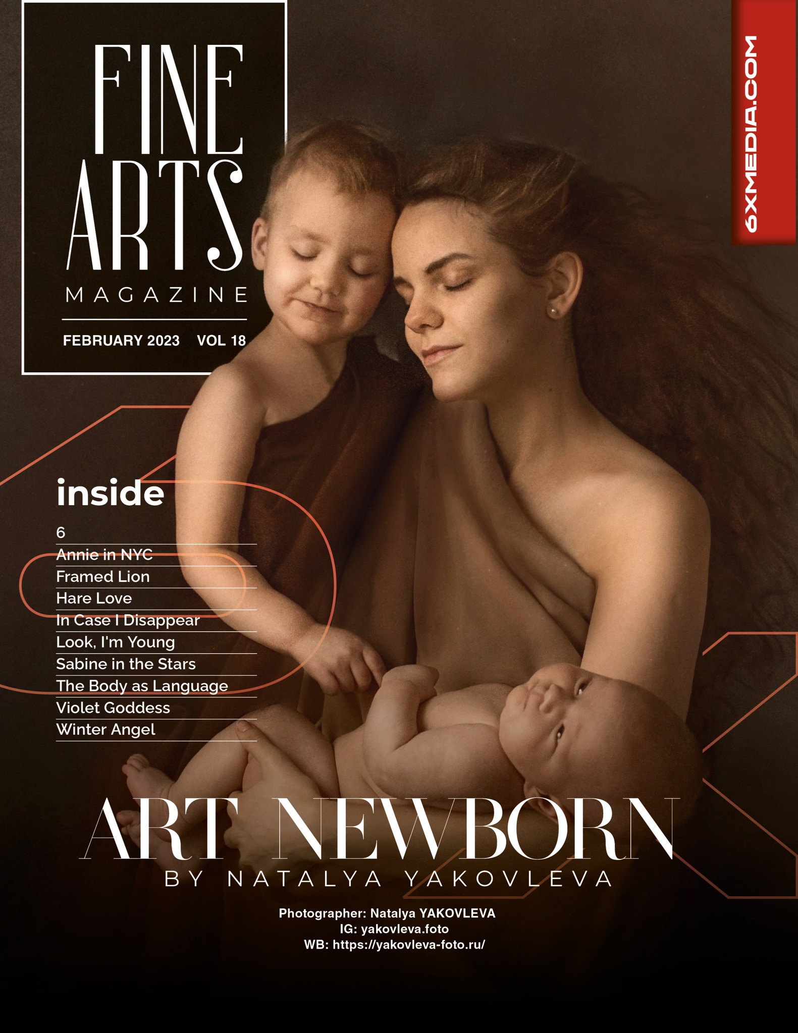 Обложки и публикации в журнале 6Х. Фотограф Наталья Яковлева, Санкт-Петербург. Семьи, ньюборн, крещения