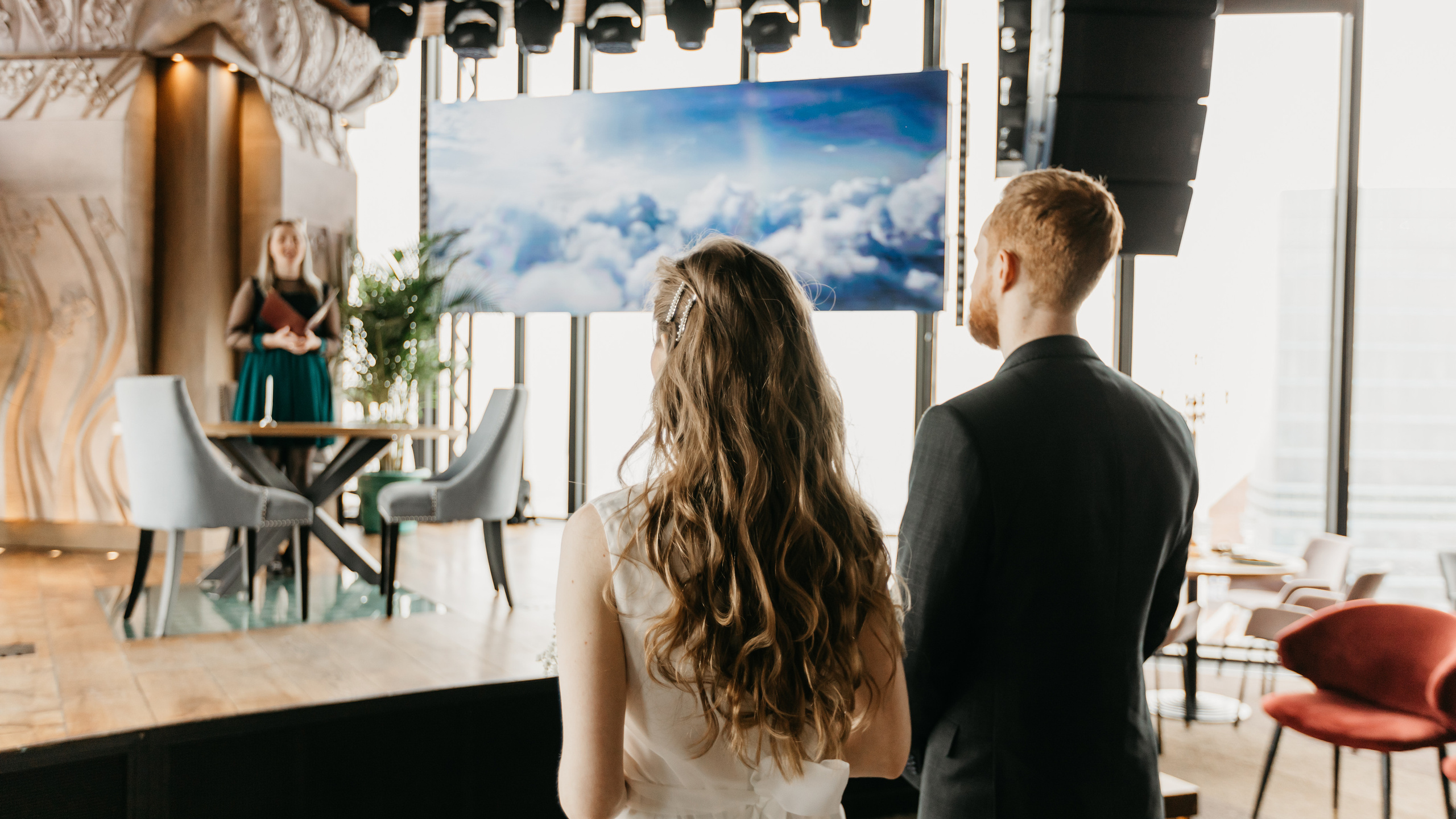 Регистрация брака в ресторане Birds. Москва Сити башня «Око». Krumstudio фото, видео по Москве и МО