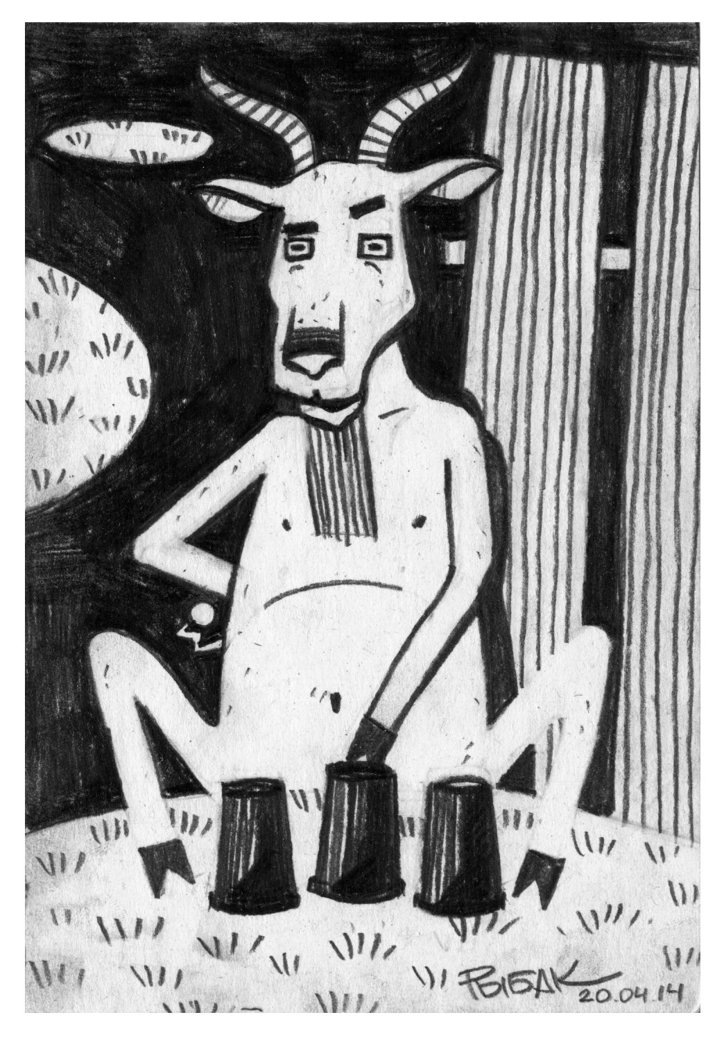 Серия Скотный двор. Художник Рыбак Николай