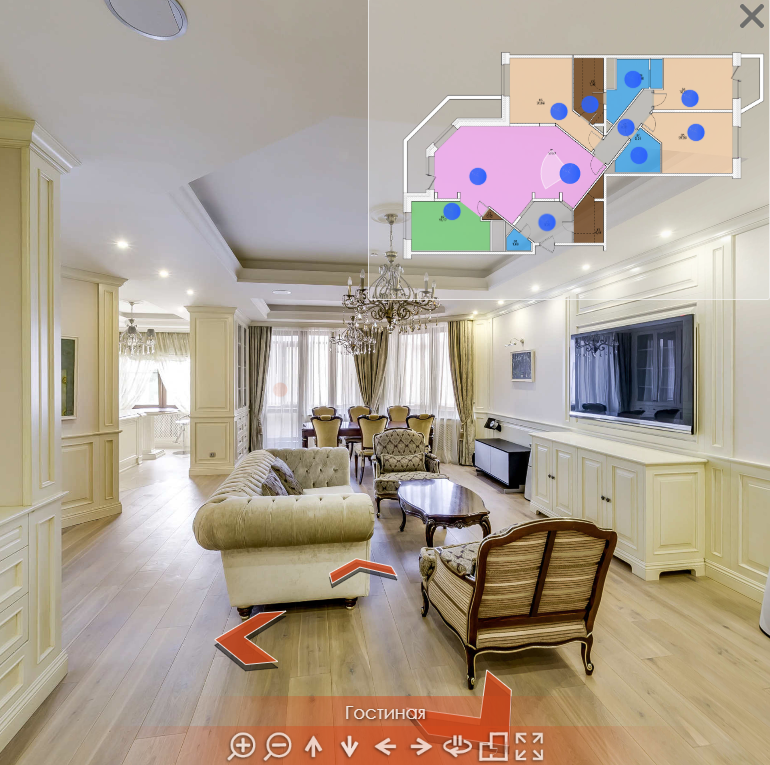 Создание виртуального тура по квартире для продажи. Москва, Вавилова 57 — Панорамный фотограф Кузнецов Сергей