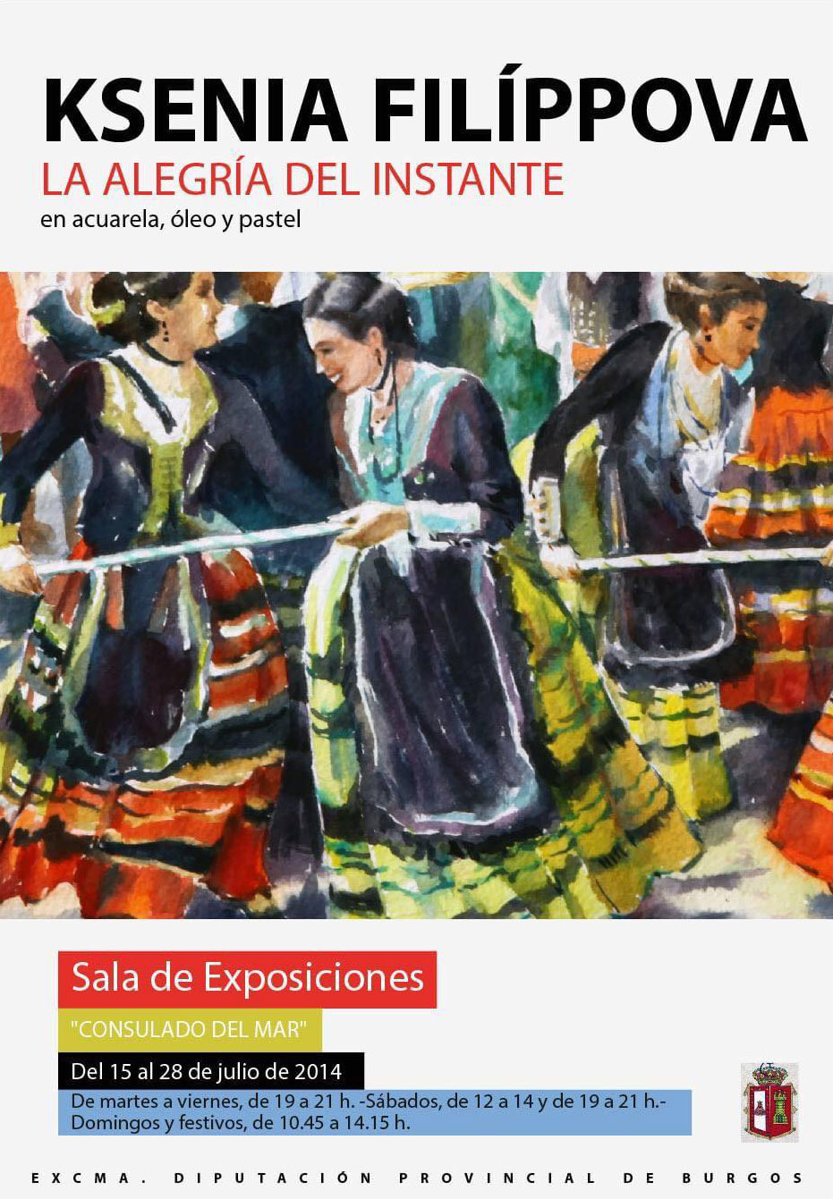 Ksenia Filippova's "The Happiness of the Moment" exhibition poster