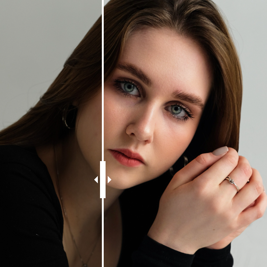 Крупный портрет русской красивой девушки 