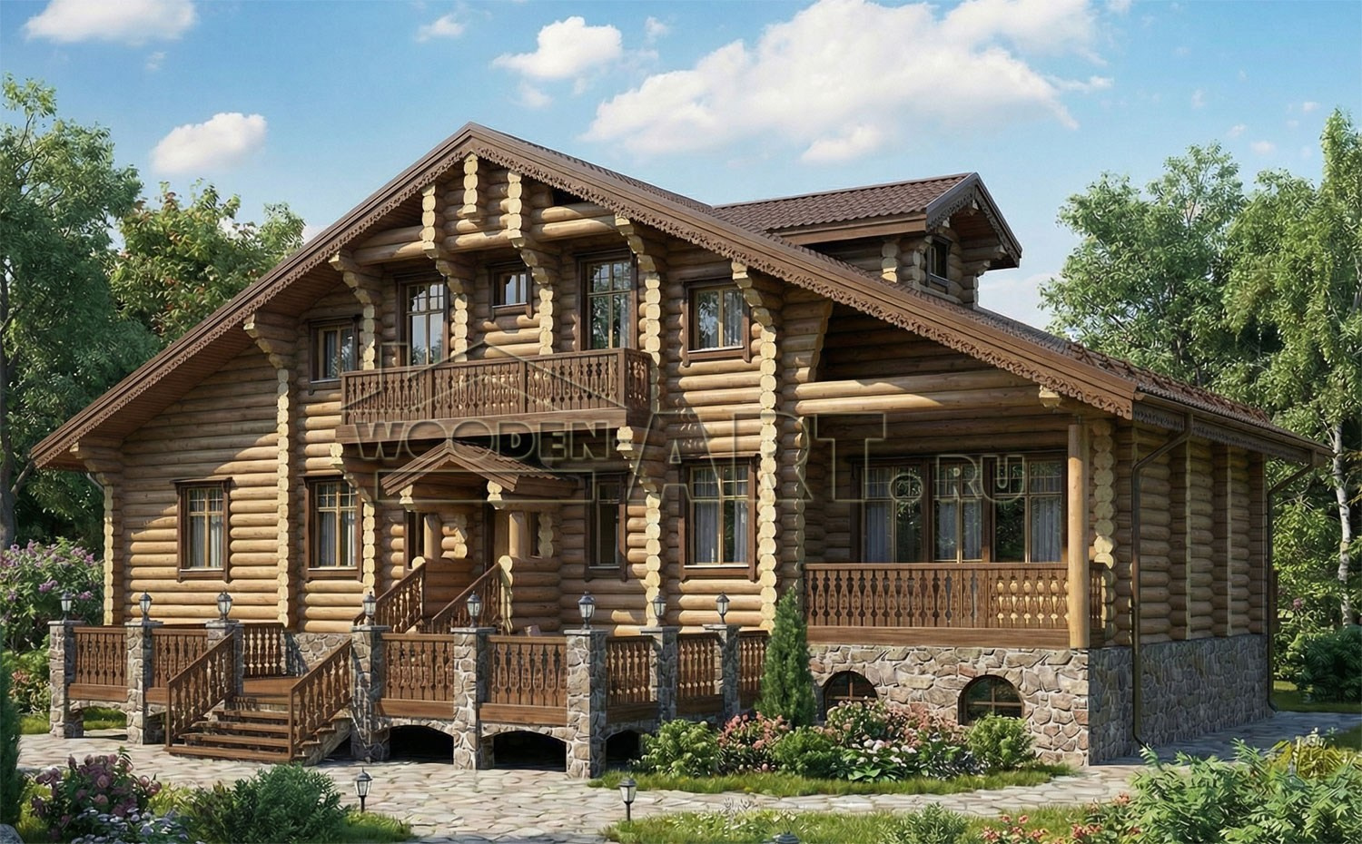 «Иваново» 369 кв. м. Проекты деревянных домов. Архитектор Ольга Мальцева