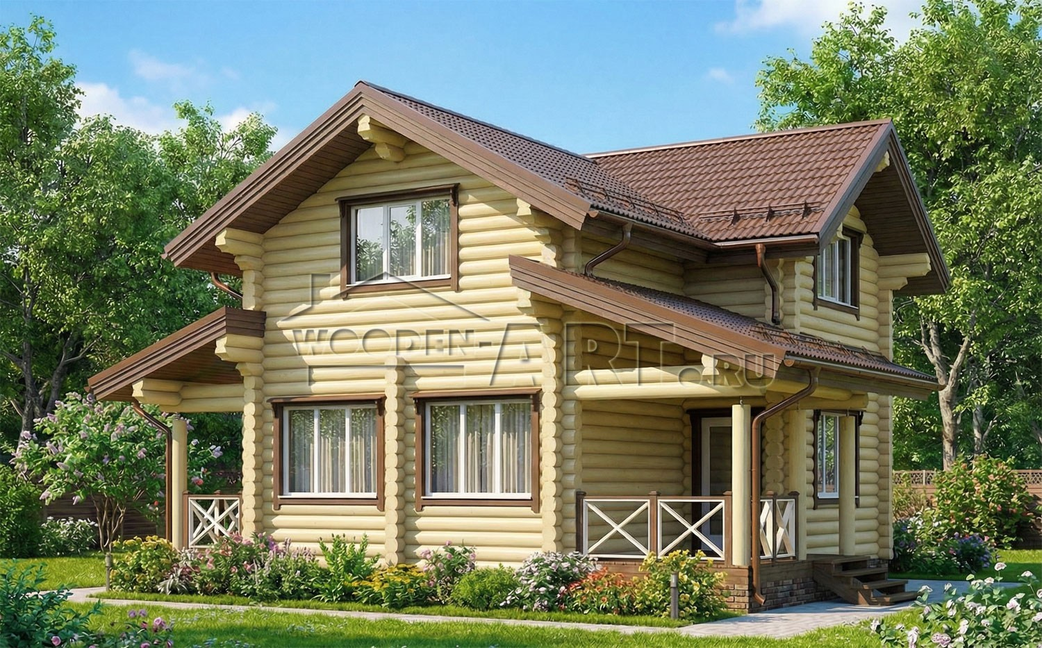 «Роща» 150 кв. м. Проекты деревянных домов. Архитектор Ольга Мальцева