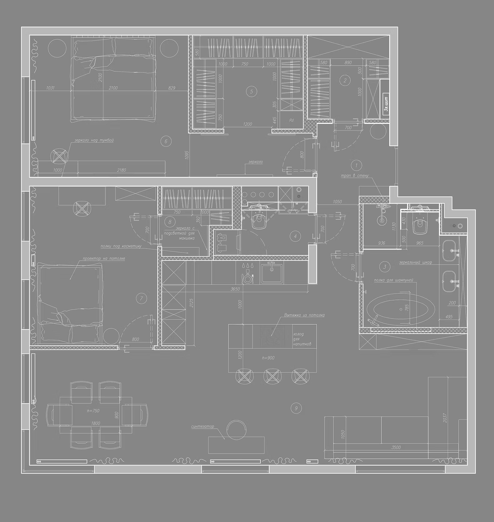 Разработка планировки. Alina Ryzhankova Design