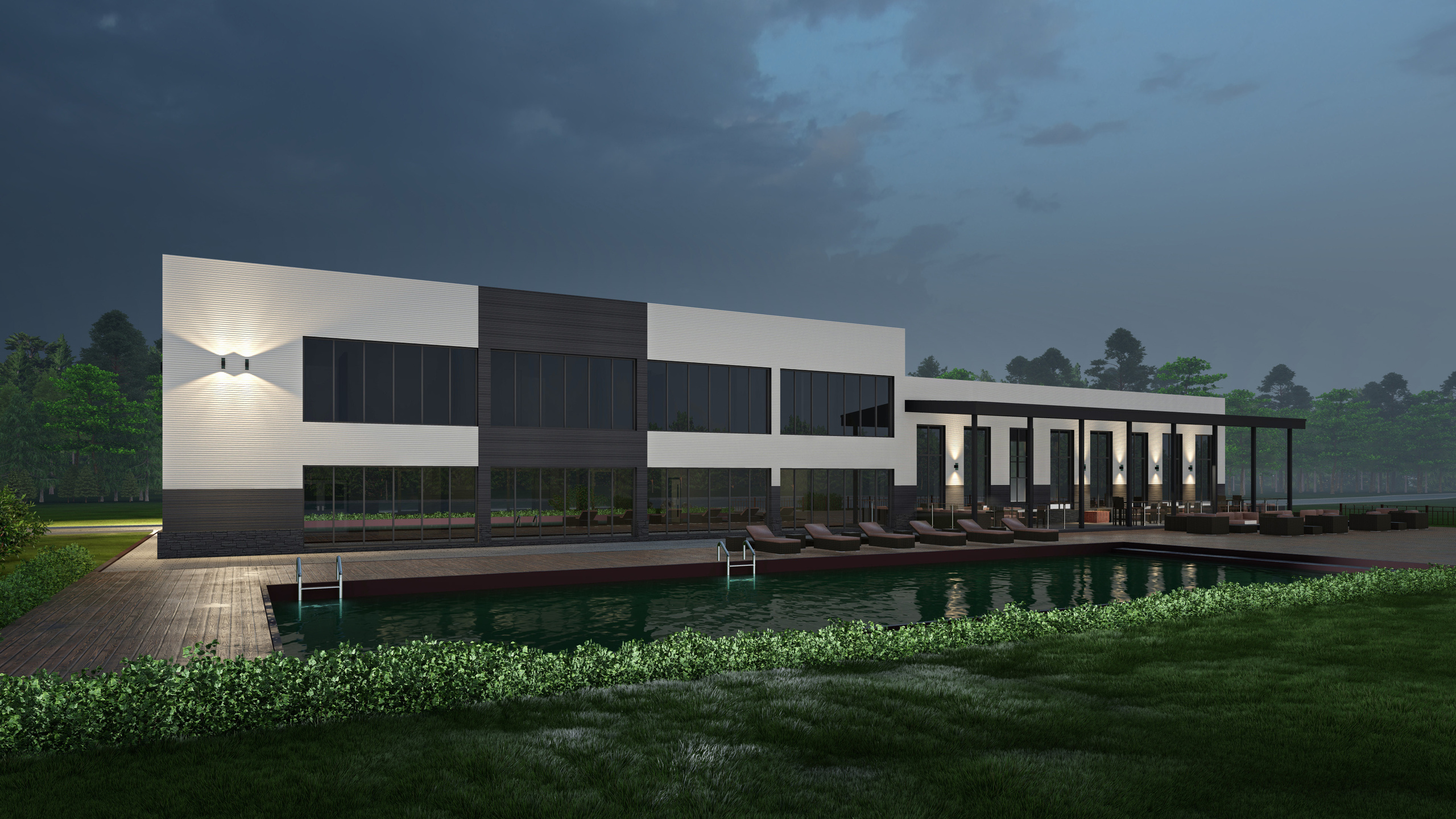 Фасад Ресторана Сахалин. Архитектурно-дизайнерское бюро ROOMS