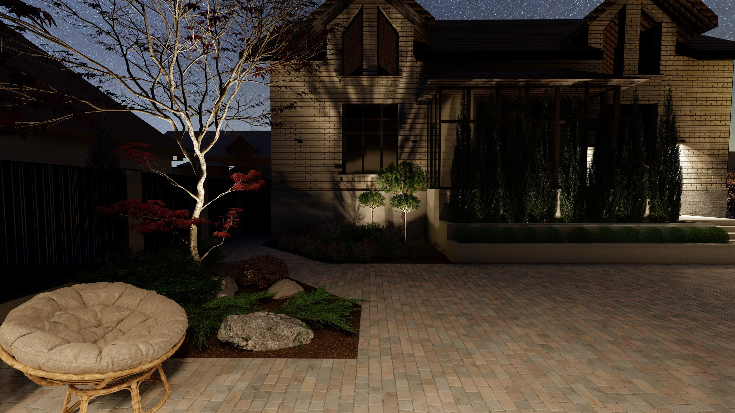 Ландшафтный проект участка г. Георгиевск. Студия интерьерного и ландшафтного дизайна