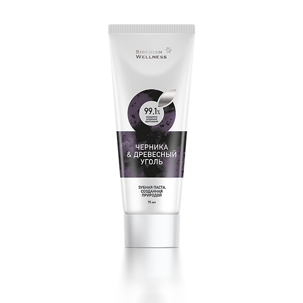 Черника древесный уголь биоактивная зубная паста от Сибирское Здоровье