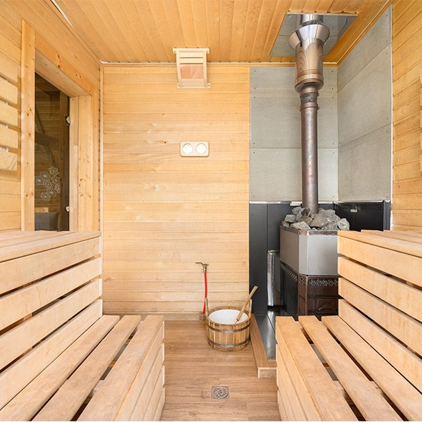 Аренда дома с чаном баней на Новый год - Загородный домик на 6 человек. Коттедж А-фрейм с баней и уличным чаном в Подмосковье - в аренду для отдыха