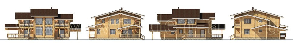 «Байкал» 450 кв. м. Проекты деревянных домов