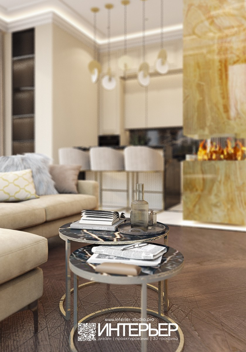 Дизайн-проект дома Ильи и Галины. Зона гостиной, кухни и столовой.Исправления. Дизайн интерьера, 3D визуализация и 3D моделирование. Создание проектов и чертежей. КМВ: Кисловодск, Пятигорск, Ессентуки и удаленно