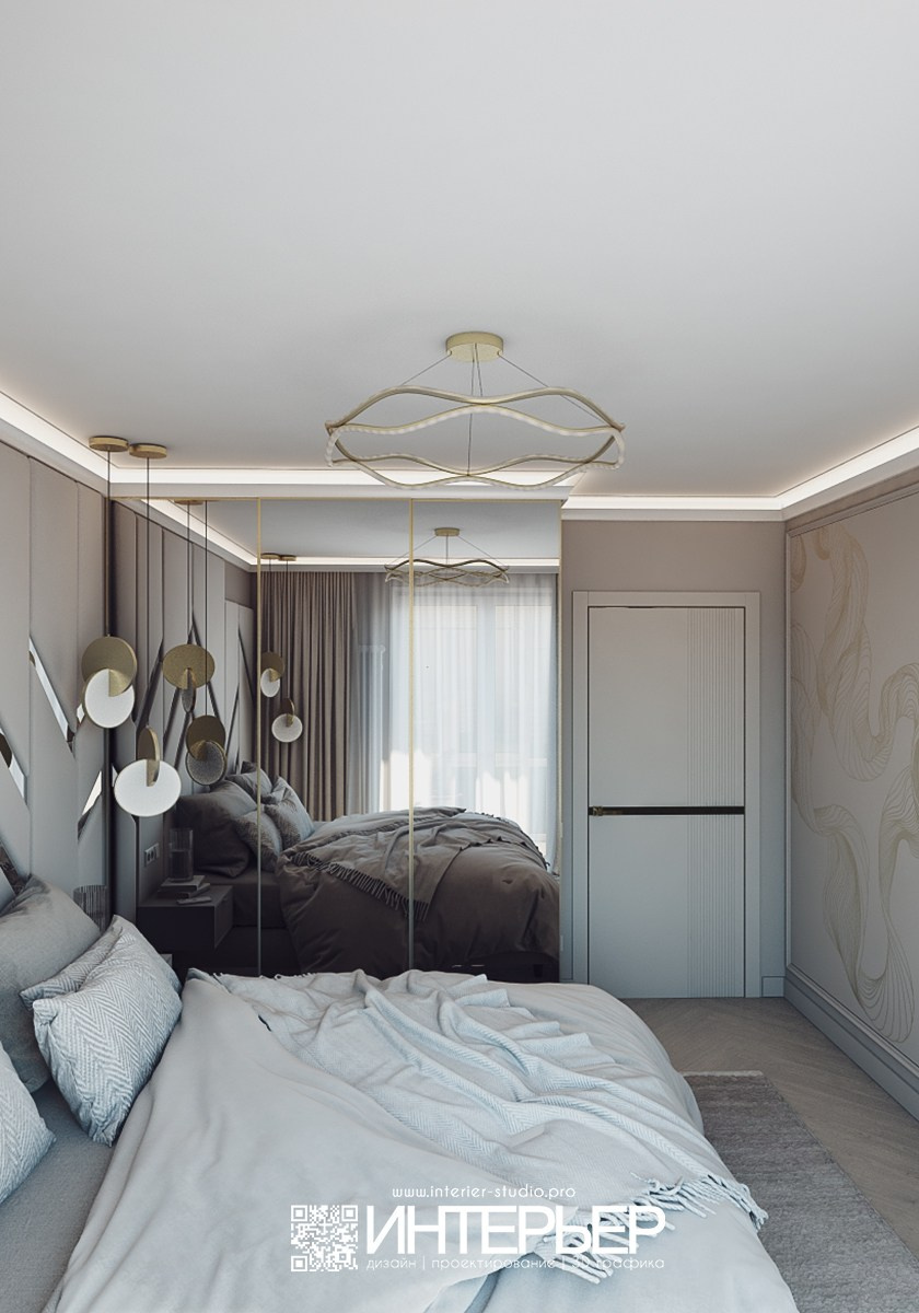 Квартира в г. Краснодар ЖК «Урал». Дизайн интерьера, 3D визуализация и 3D моделирование. Создание проектов и чертежей. КМВ: Кисловодск, Пятигорск, Ессентуки и удаленно