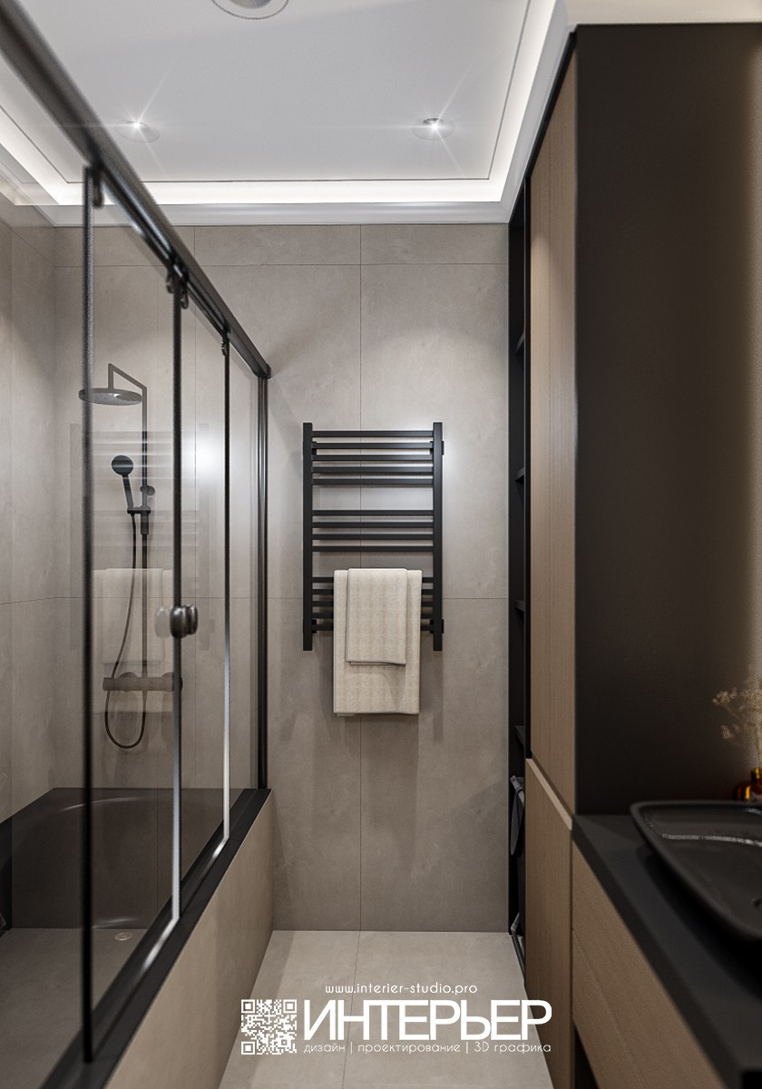 Квартира в г. Краснодар ЖК «Урал». Дизайн интерьера, 3D визуализация и 3D моделирование. Создание проектов и чертежей. КМВ: Кисловодск, Пятигорск, Ессентуки и удаленно