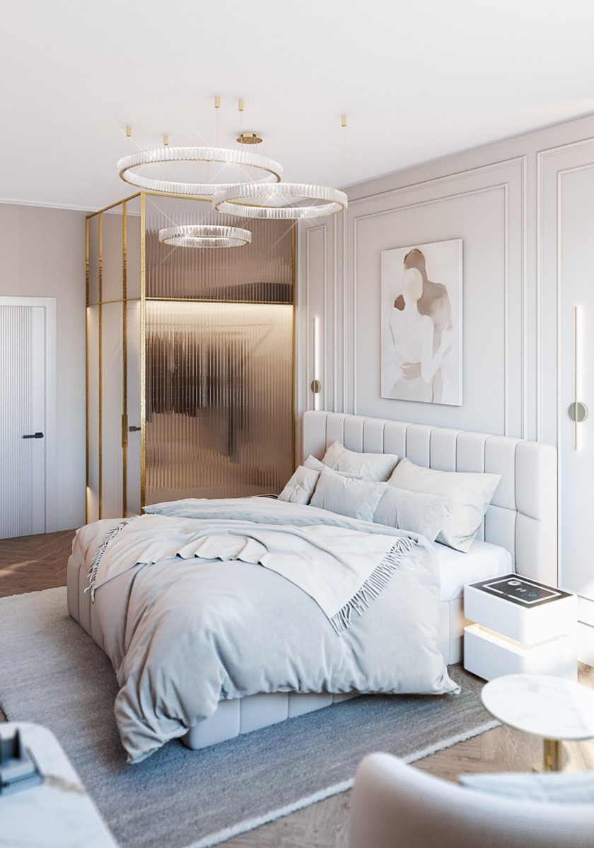 Спальня для Ольги ЖК Парковый. Дизайн интерьера, 3D визуализация и 3D моделирование. Создание проектов и чертежей. КМВ: Кисловодск, Пятигорск, Ессентуки и удаленно