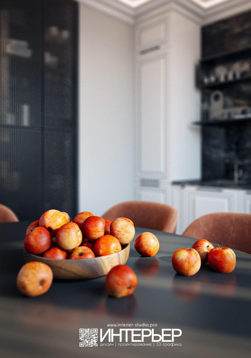 Дизайн-проект квартиры 45 кв. м в ЖК «Курортный» г. Пятигорск, КМВ. Дизайн интерьера, 3D визуализация и 3D моделирование. Создание проектов и чертежей. КМВ: Кисловодск, Пятигорск, Ессентуки и удаленно