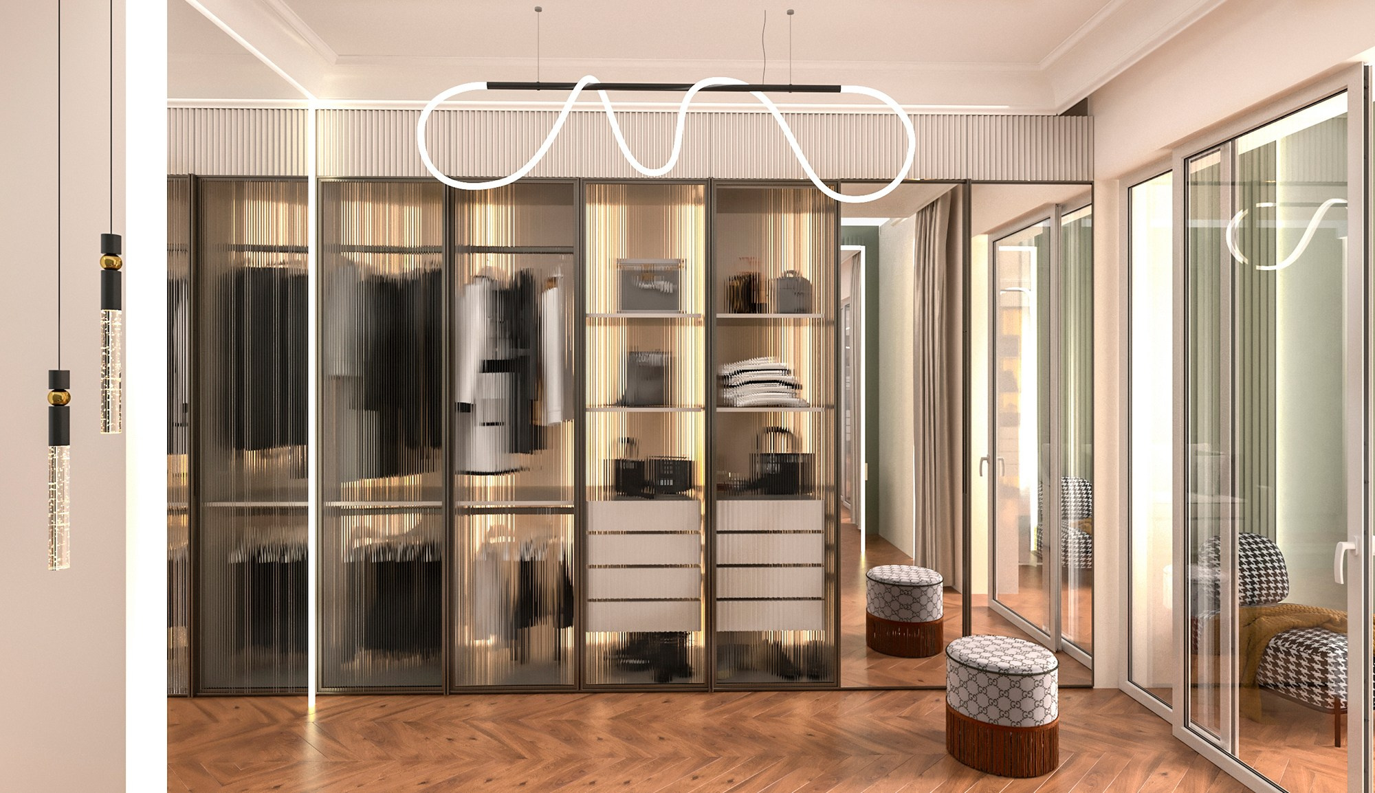 Дизайн-проект квартиры 65 кв. м. современная классика. Интерьерный дизайнер в Сочи Поплавская Татьяна. Проектирование интерьеров и организация процесса ремонта