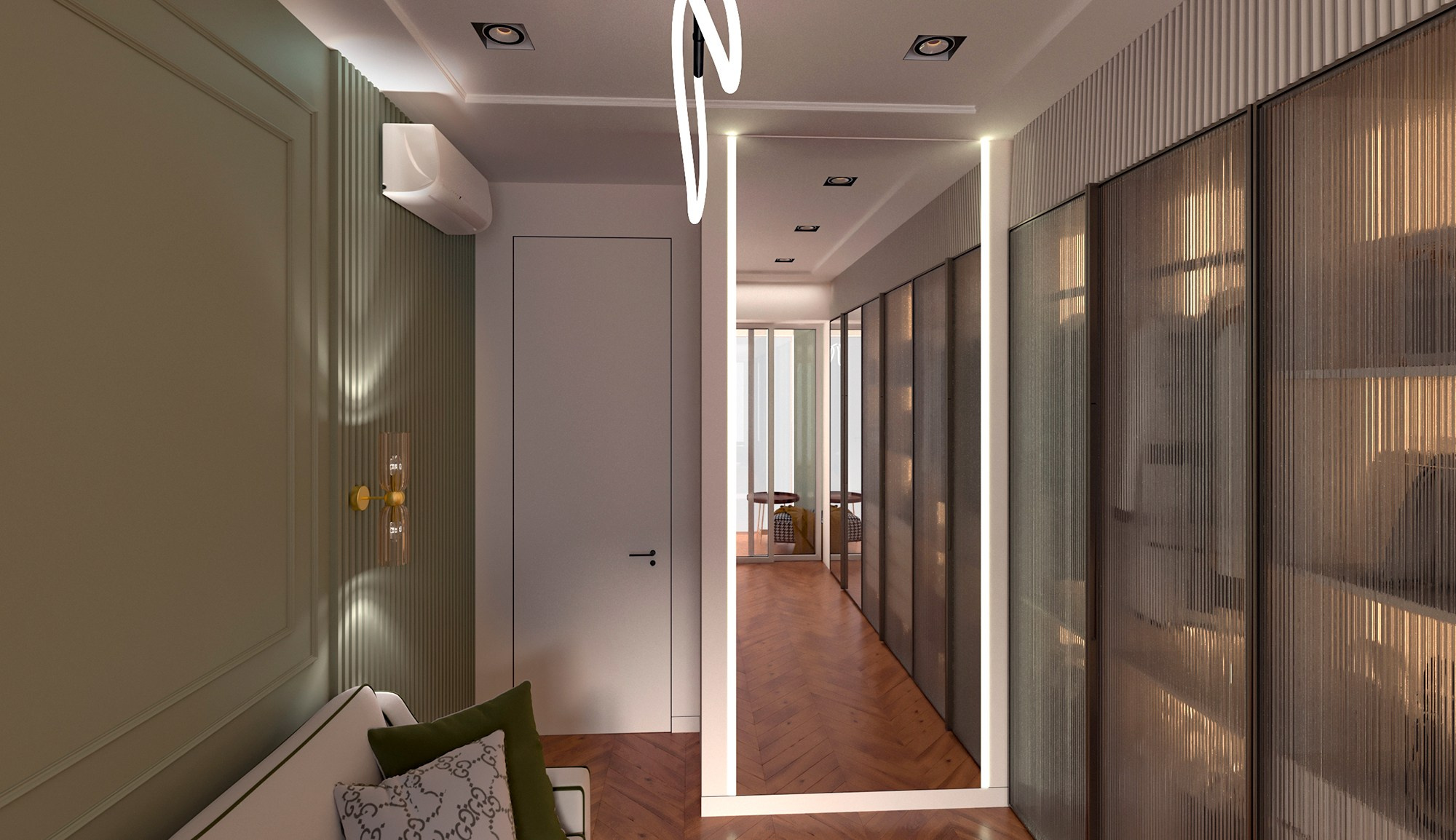 Дизайн-проект квартиры 65 кв. м. современная классика. Интерьерный дизайнер в Сочи Поплавская Татьяна. Проектирование интерьеров и организация процесса ремонта