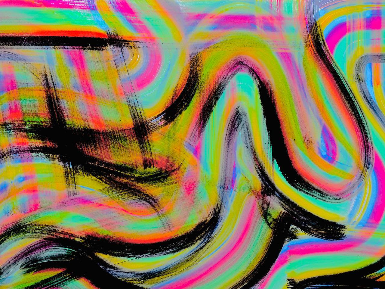 Выставка Bela Nusueva ''Неоновая геометрия'' в НИИ PARAZIT