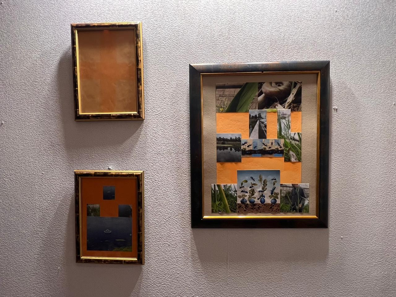 Коллажи, экспозиция Олег Семёновых,  "+ 1 нечеловеческий актант?" выставка в БЦСИ