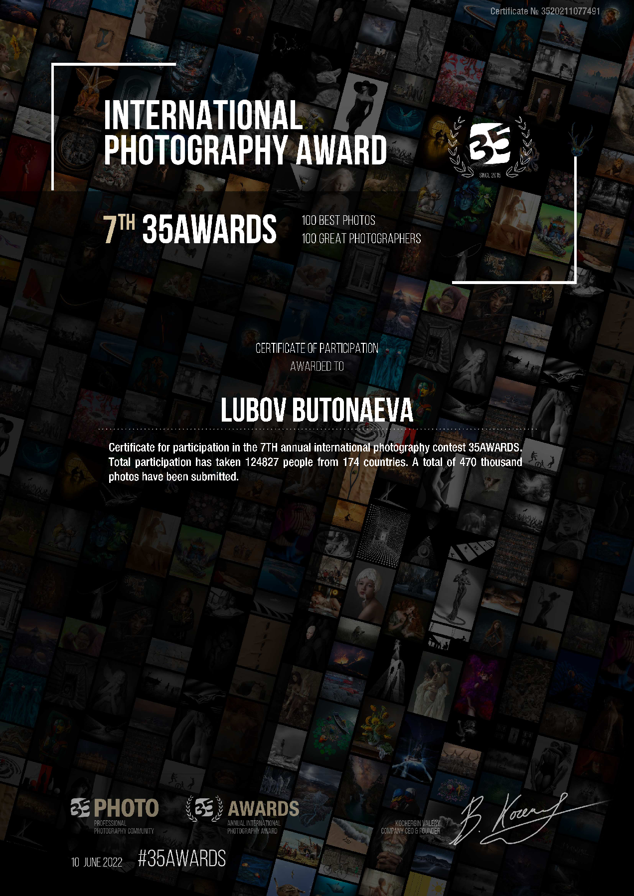 35 AWARDS. ЛЮБОВЬ ЛЮБОВНАЯ| ПРОФЕССИОНАЛЬНЫЙ ФОТОГРАФ