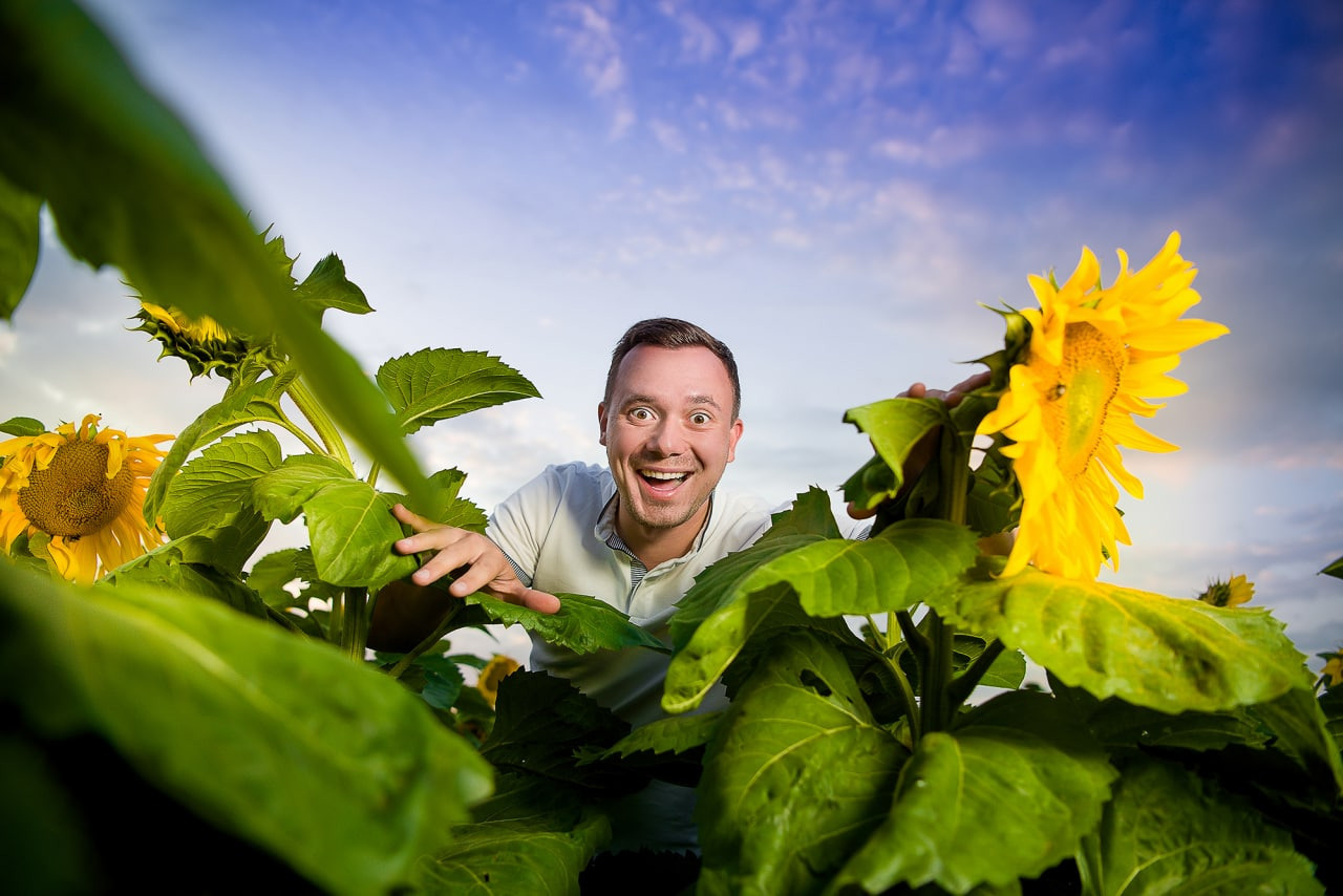 Фотосессия с подсолнухами
