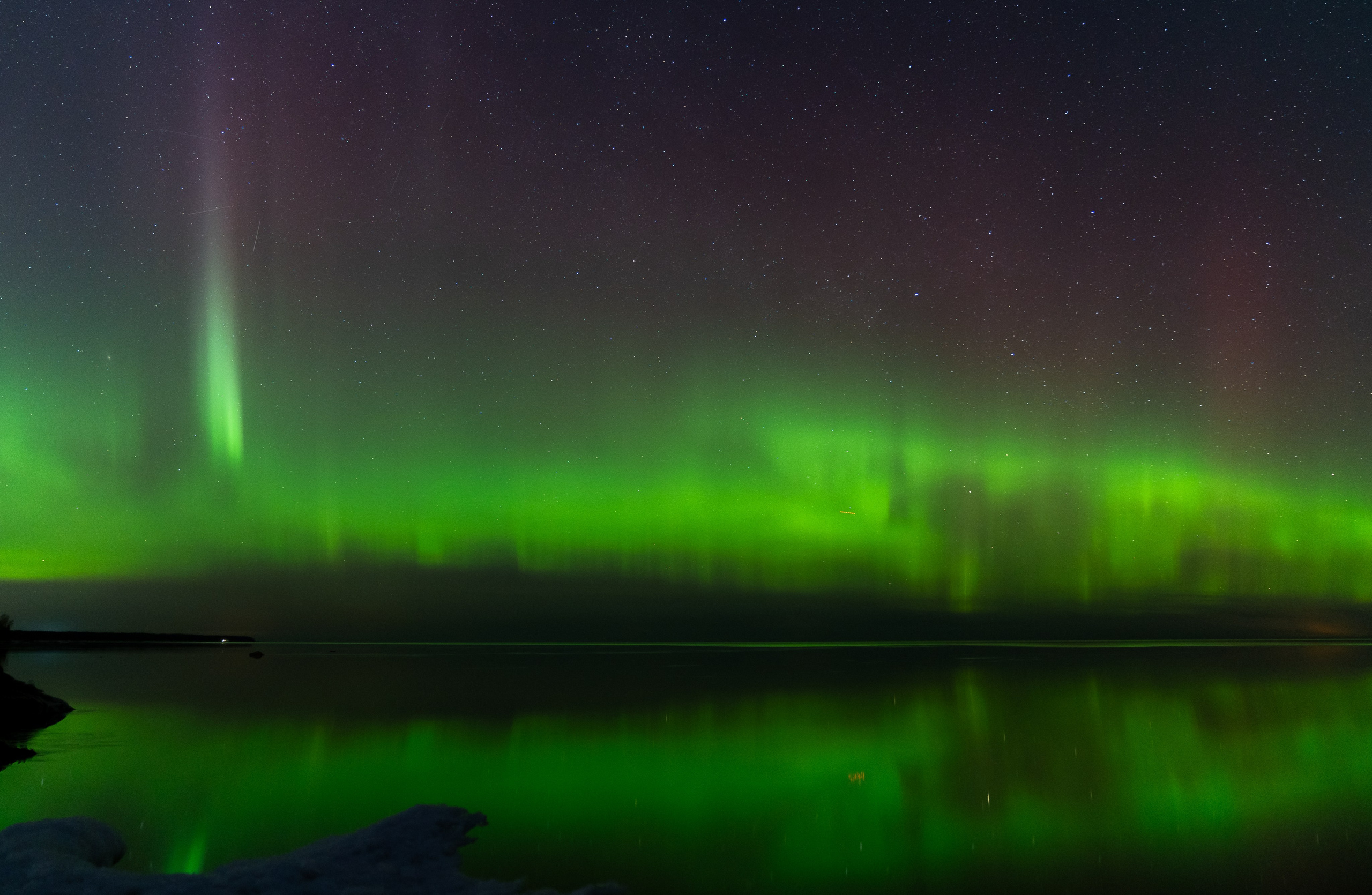 Северное сияние на Ладожском озере. Aurora Borealis где смотреть и как снимать. 