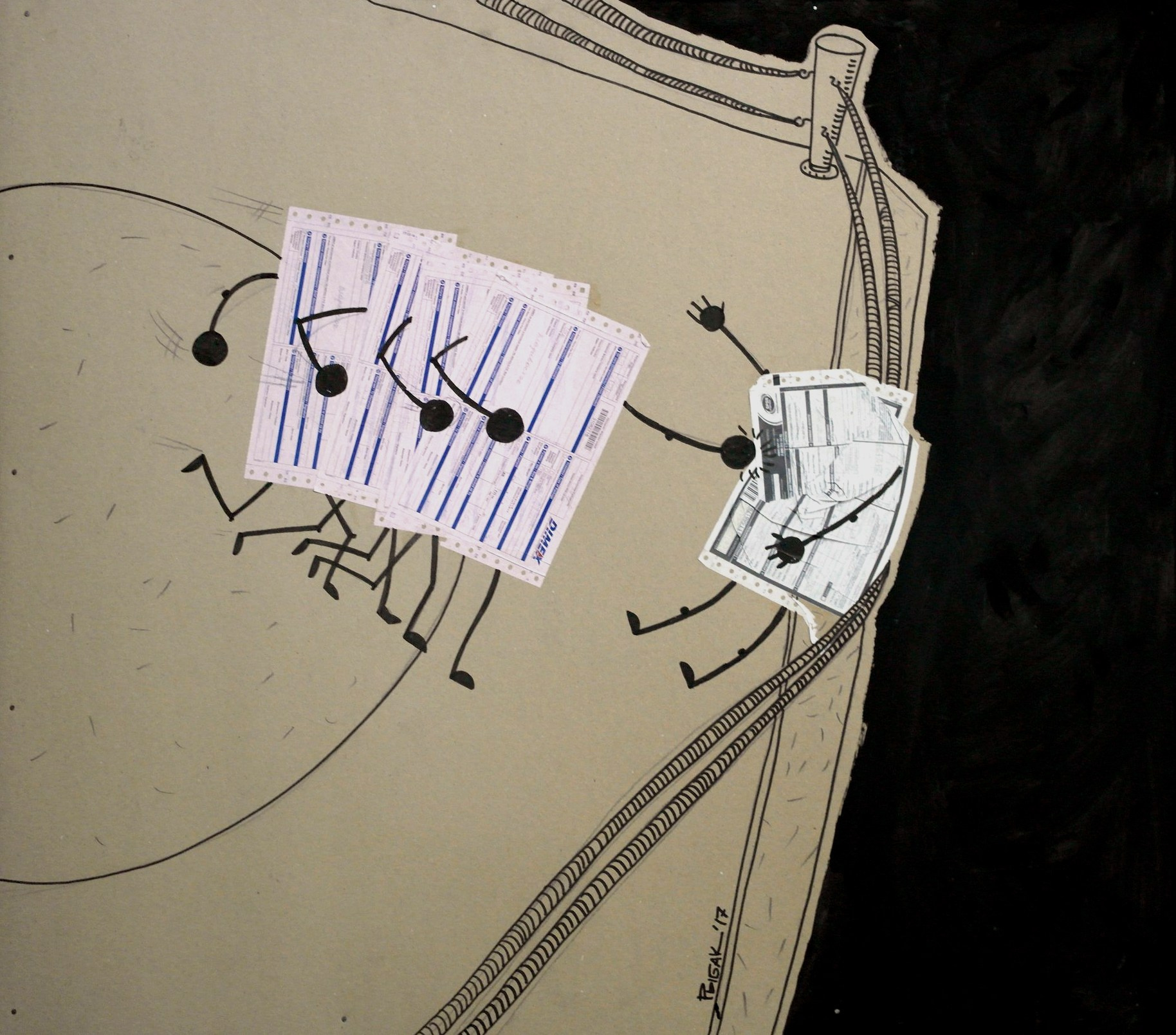 Серия Битва бумаг. Художник Рыбак Николай