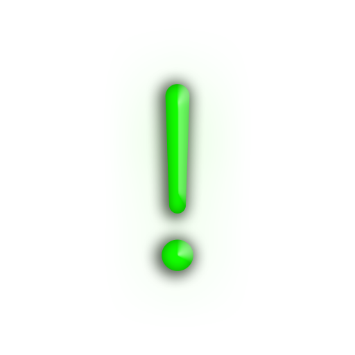 Зеленый восклицательный знак