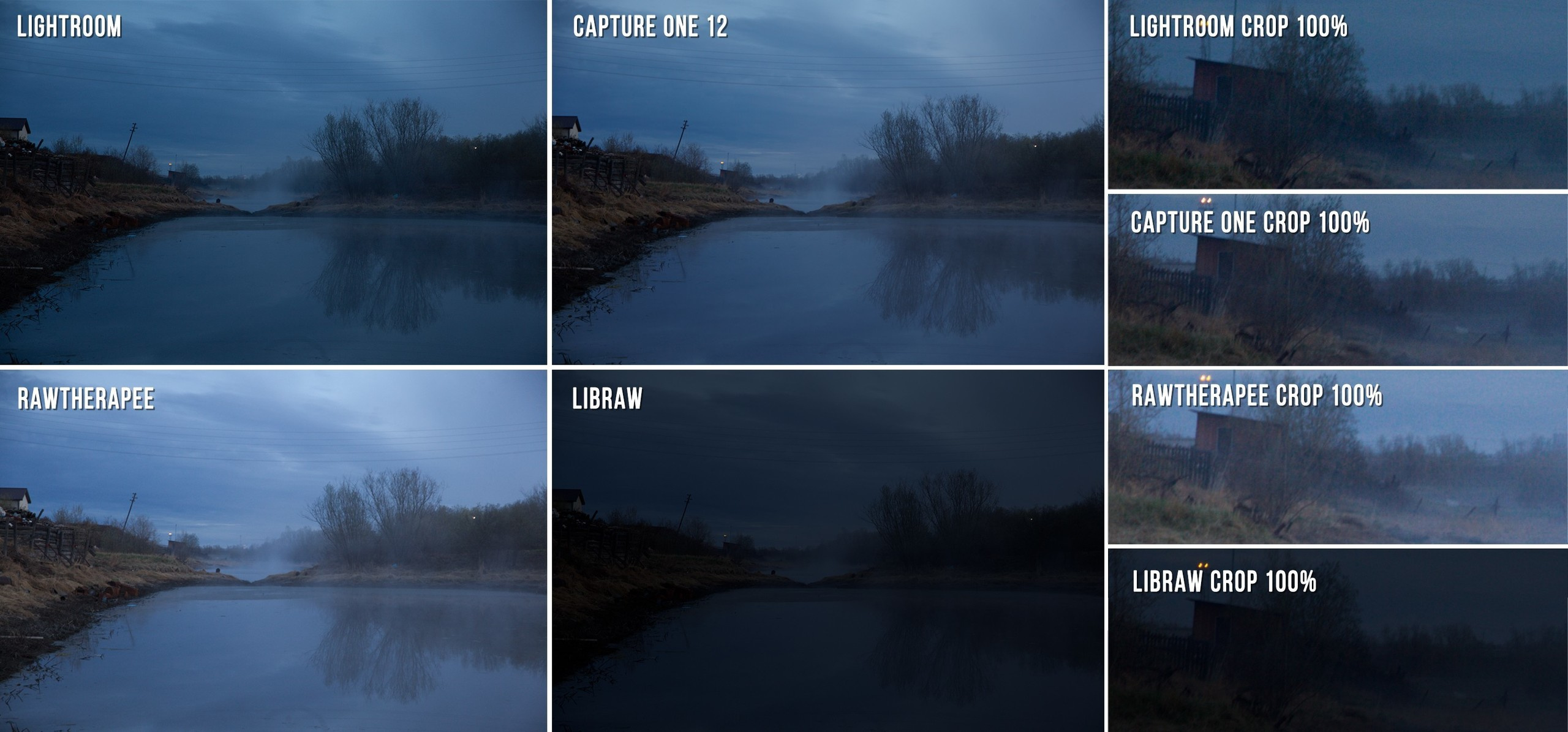 Сравнение RAW-проявщиков: Lightroom, Capture 1, RawTherapee, LibRaw. Фотограф Константин Шамин