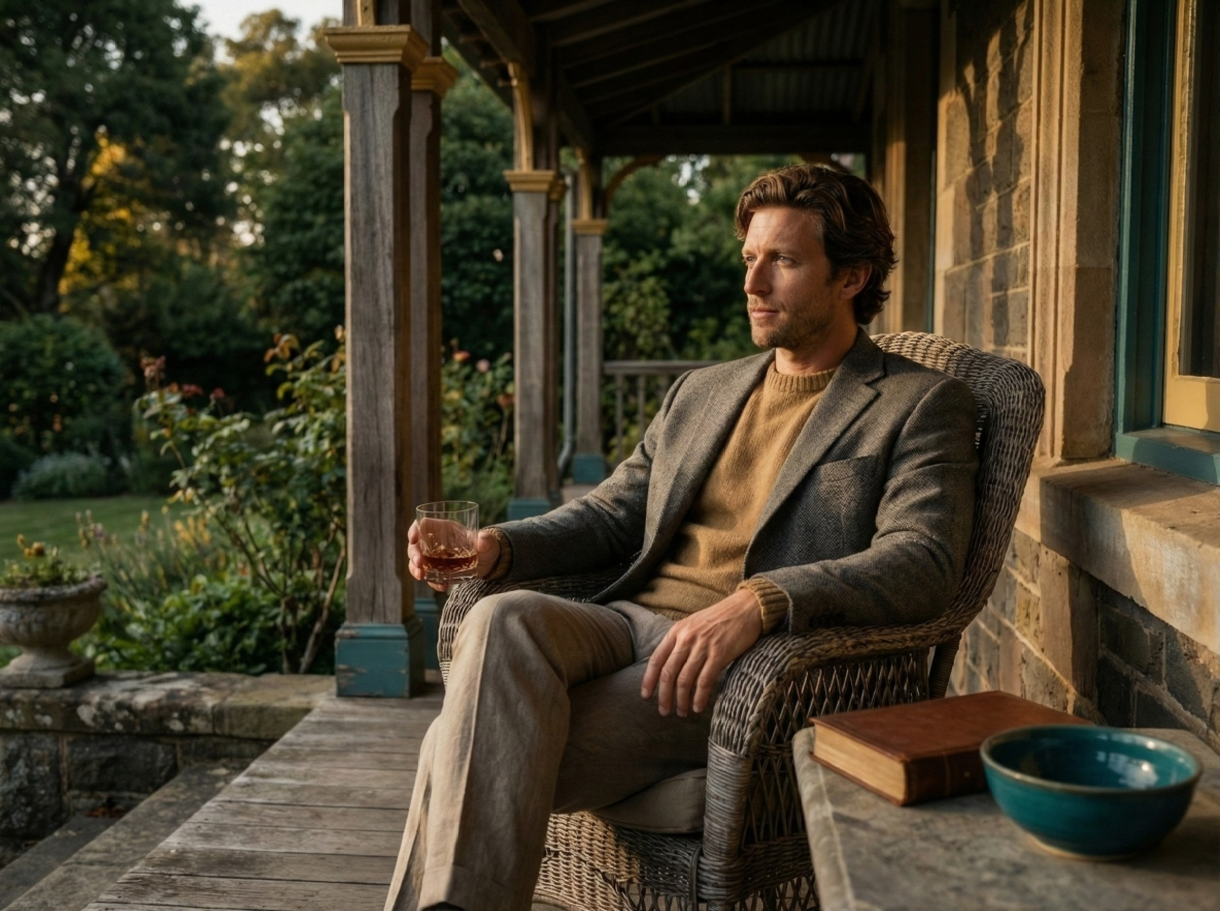 Пример портрета в стиле Old Money, сгенерированного нейросетью Foto-AI