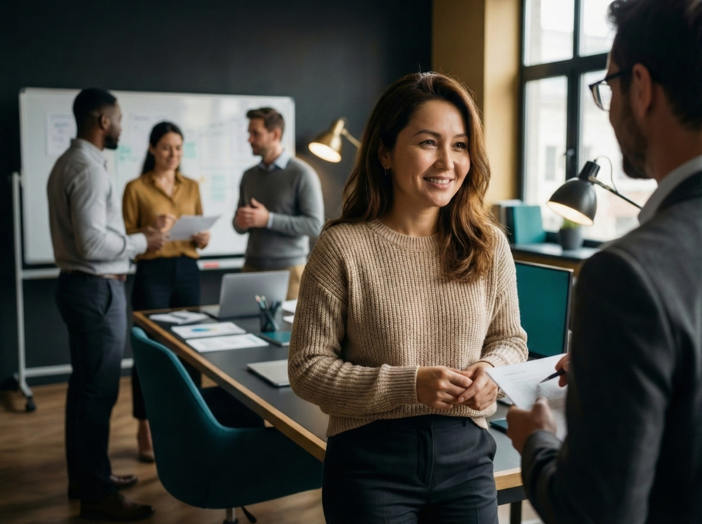 Пример портрета в стиле Business Casual, сгенерированного нейросетью Foto-AI