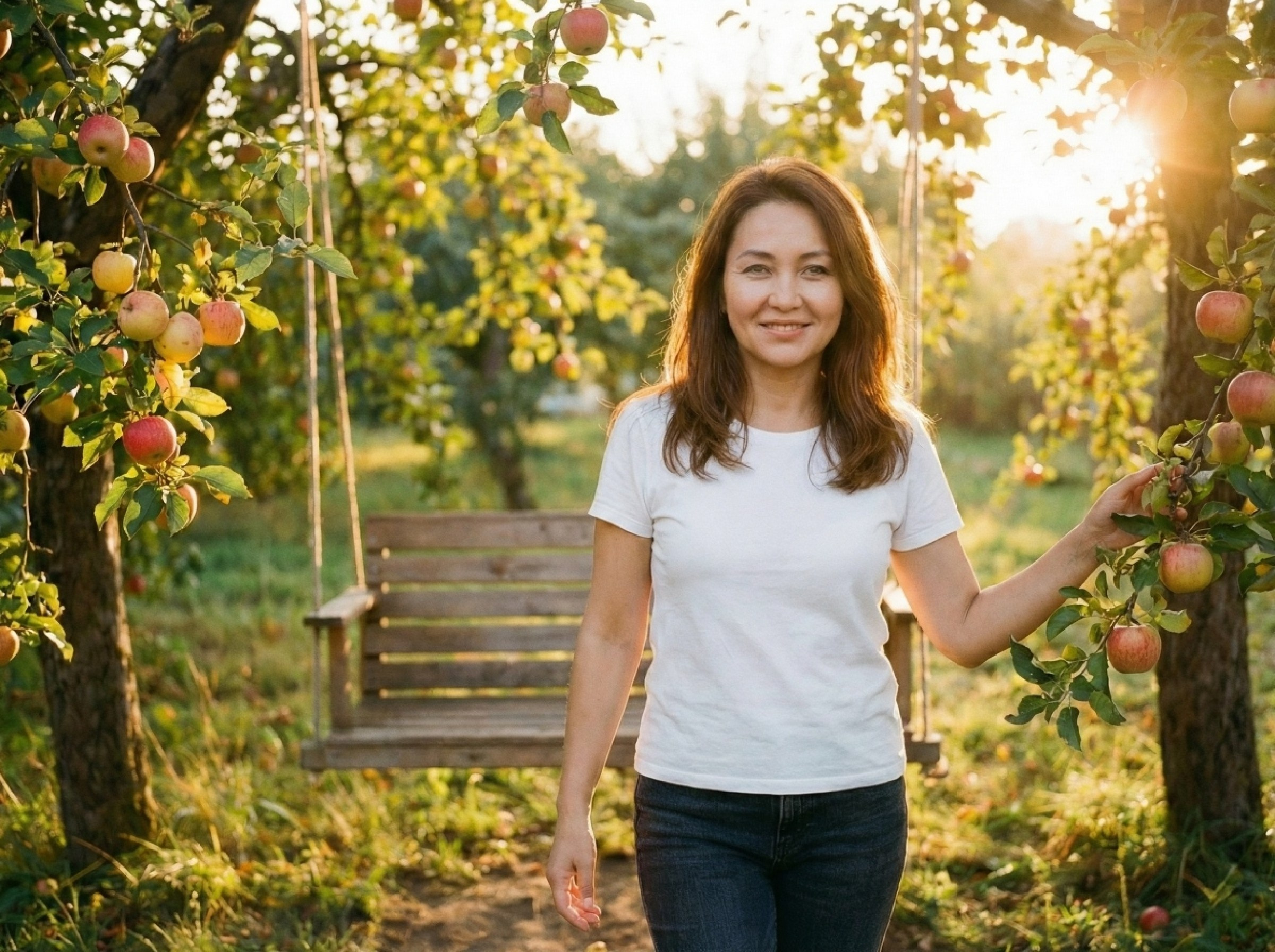 Пример портрета в стиле Golden Hour, сгенерированного нейросетью Foto-AI
