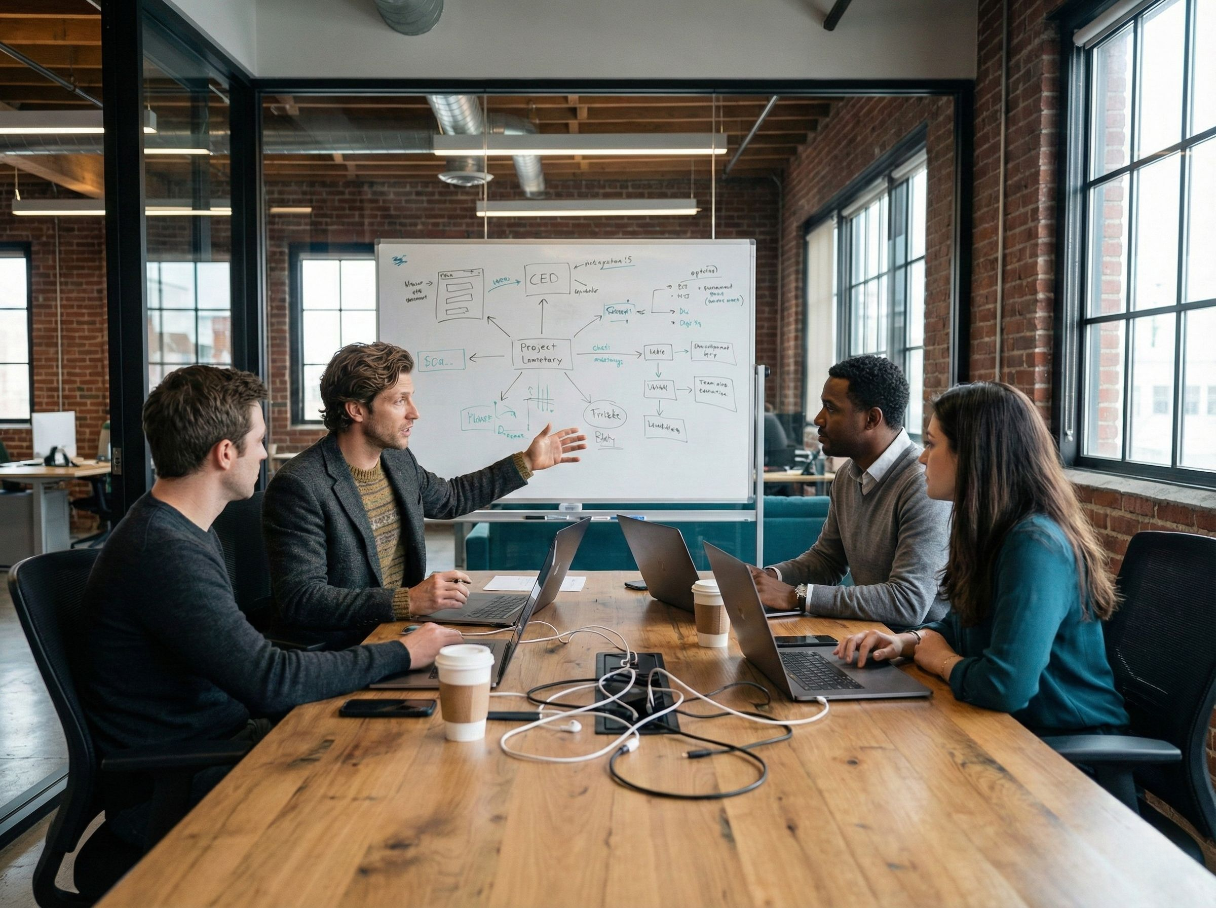 Пример портрета в стиле Silicon Valley, сгенерированного нейросетью Foto-AI