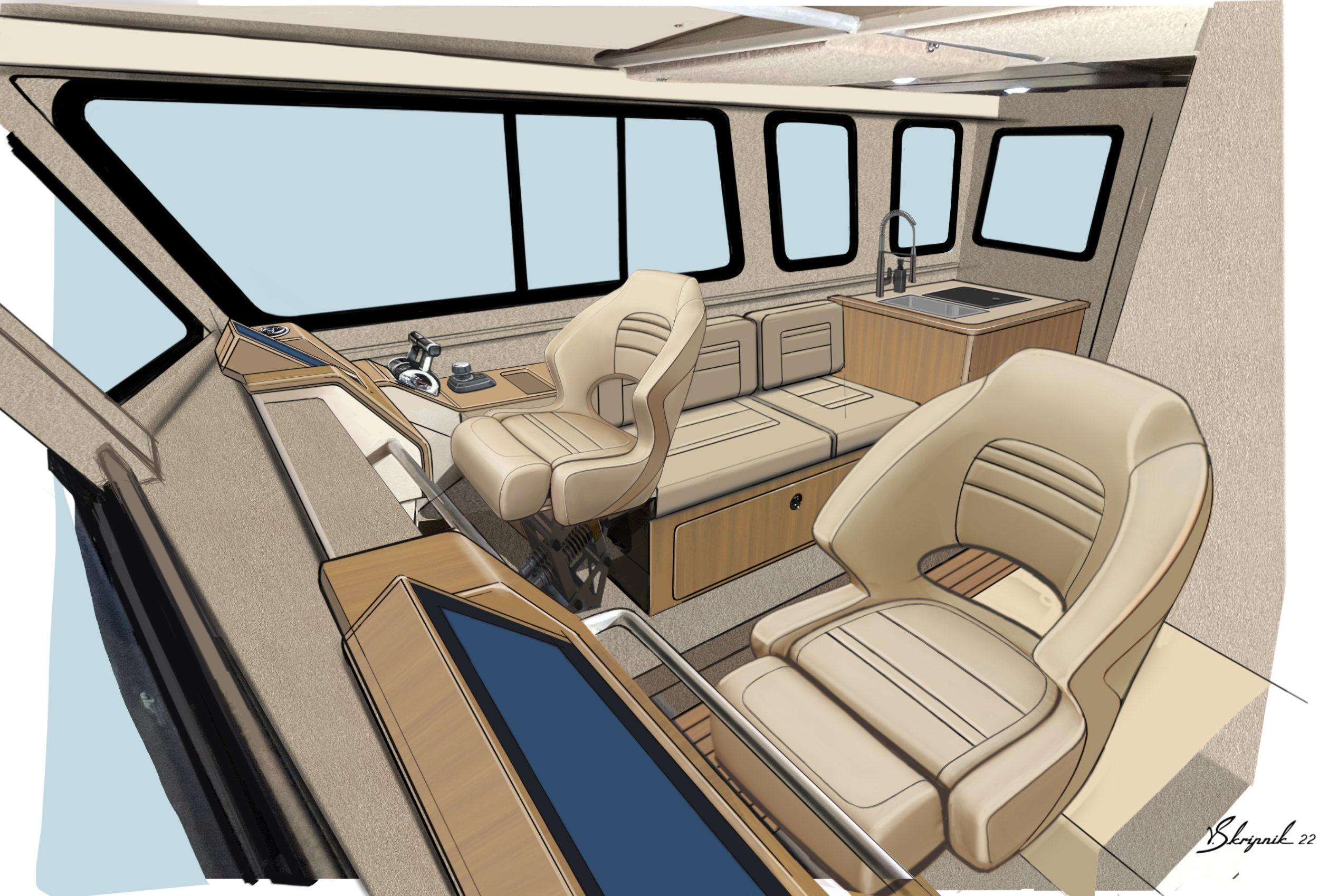 Yacht and car design. Skripnik Design