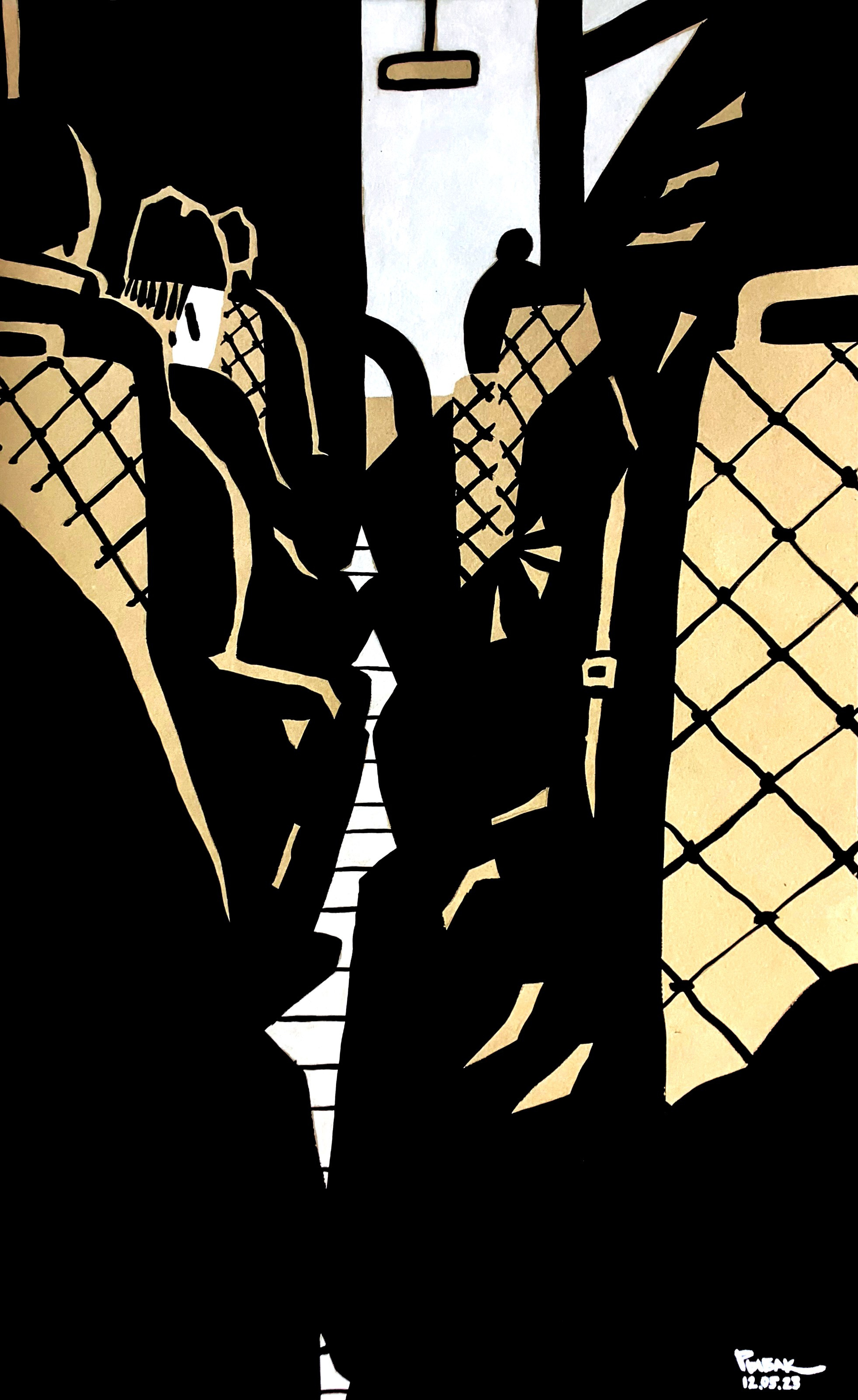 Серия Транспортная Автобусно-таксишная. Художник Рыбак Николай