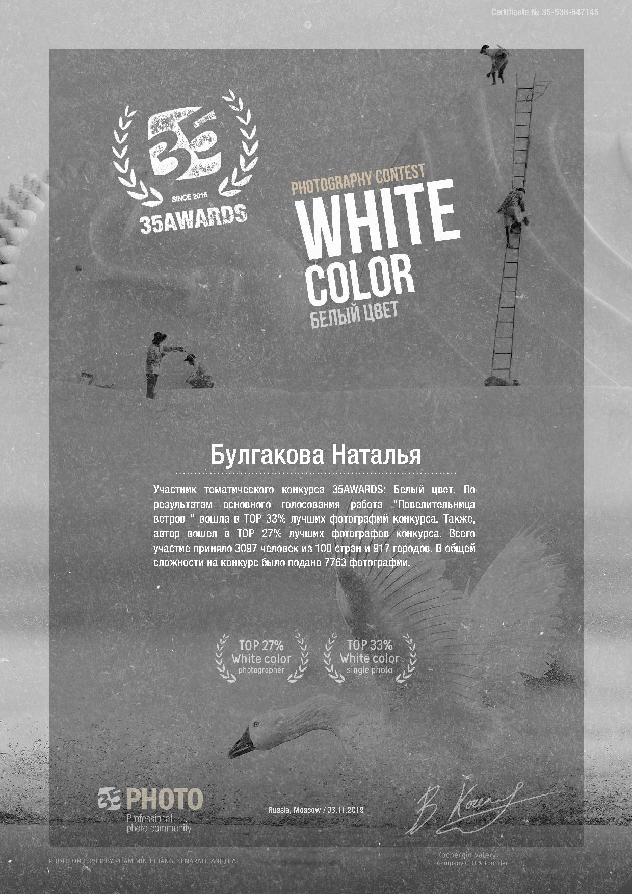 Мои дипломы. Фотограф в Феодосии Наталья Булгакова