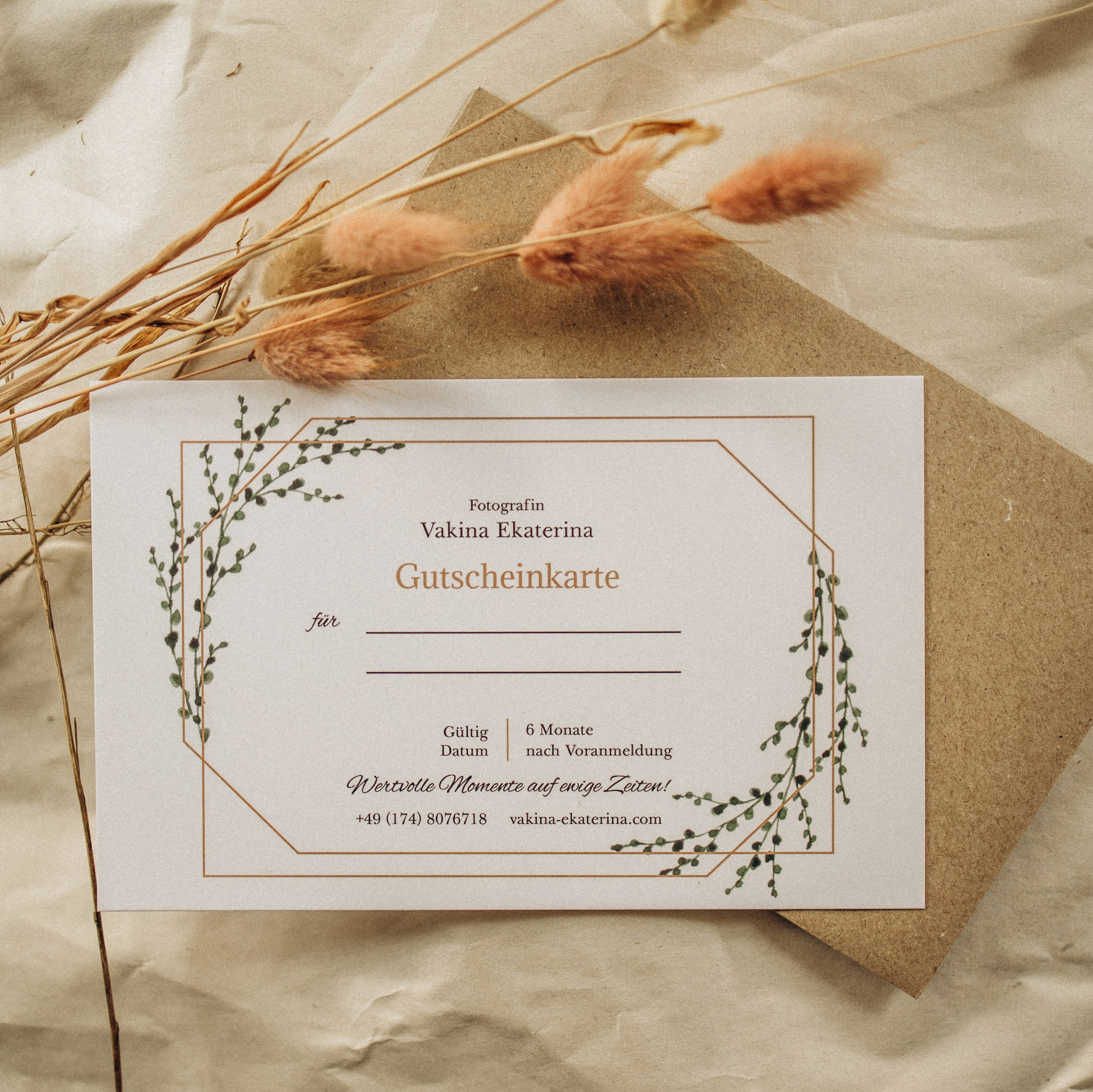 Gutscheinkarte. Fotografin in Erlangen, Nürnberg und Umgebung