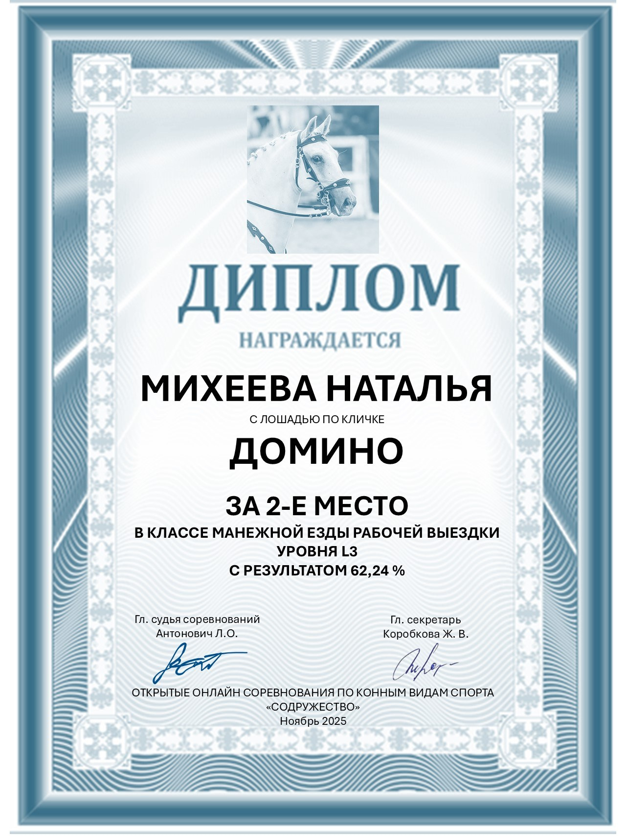 Открытые онлайн соревнования по выездке «Содружество 2026». Лиана Антонович | Конные стратегии