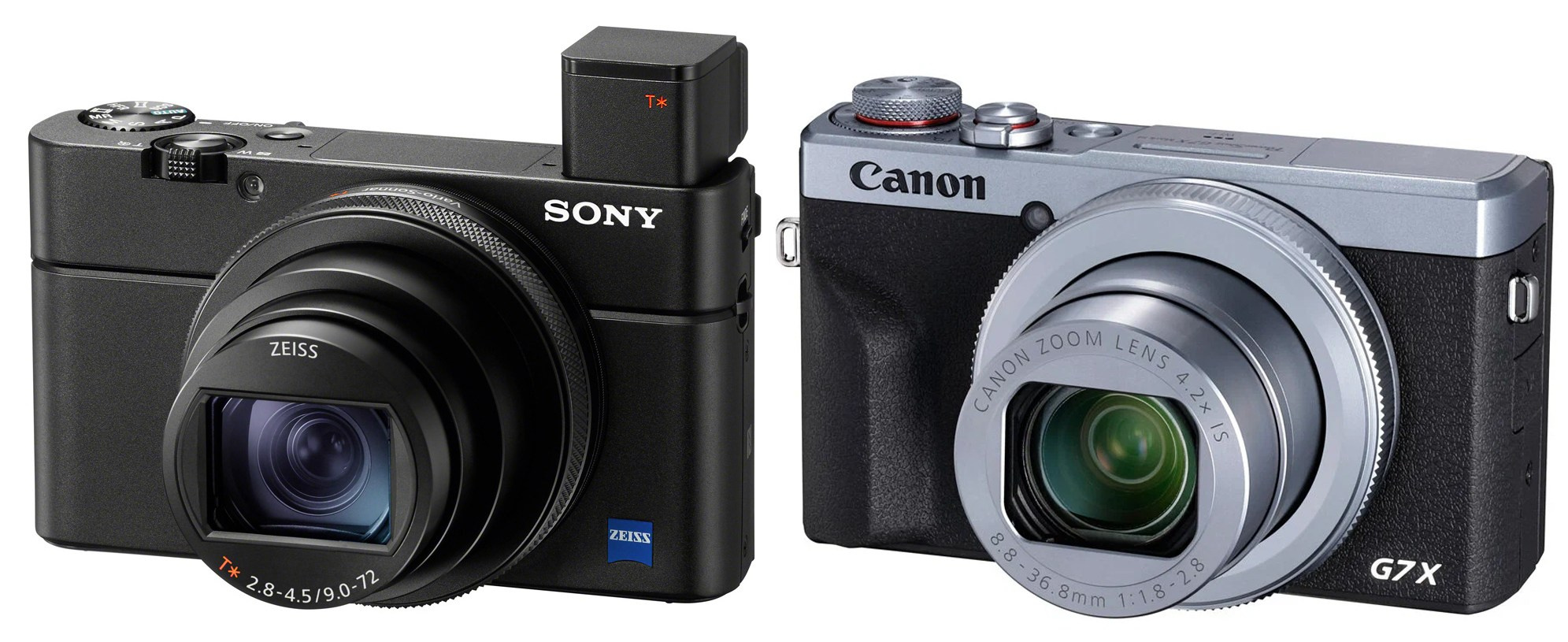 беззеркальная камера Sony Cyber-shot DSC-RX100M7 и Canon PowerShot G7 X Mark III