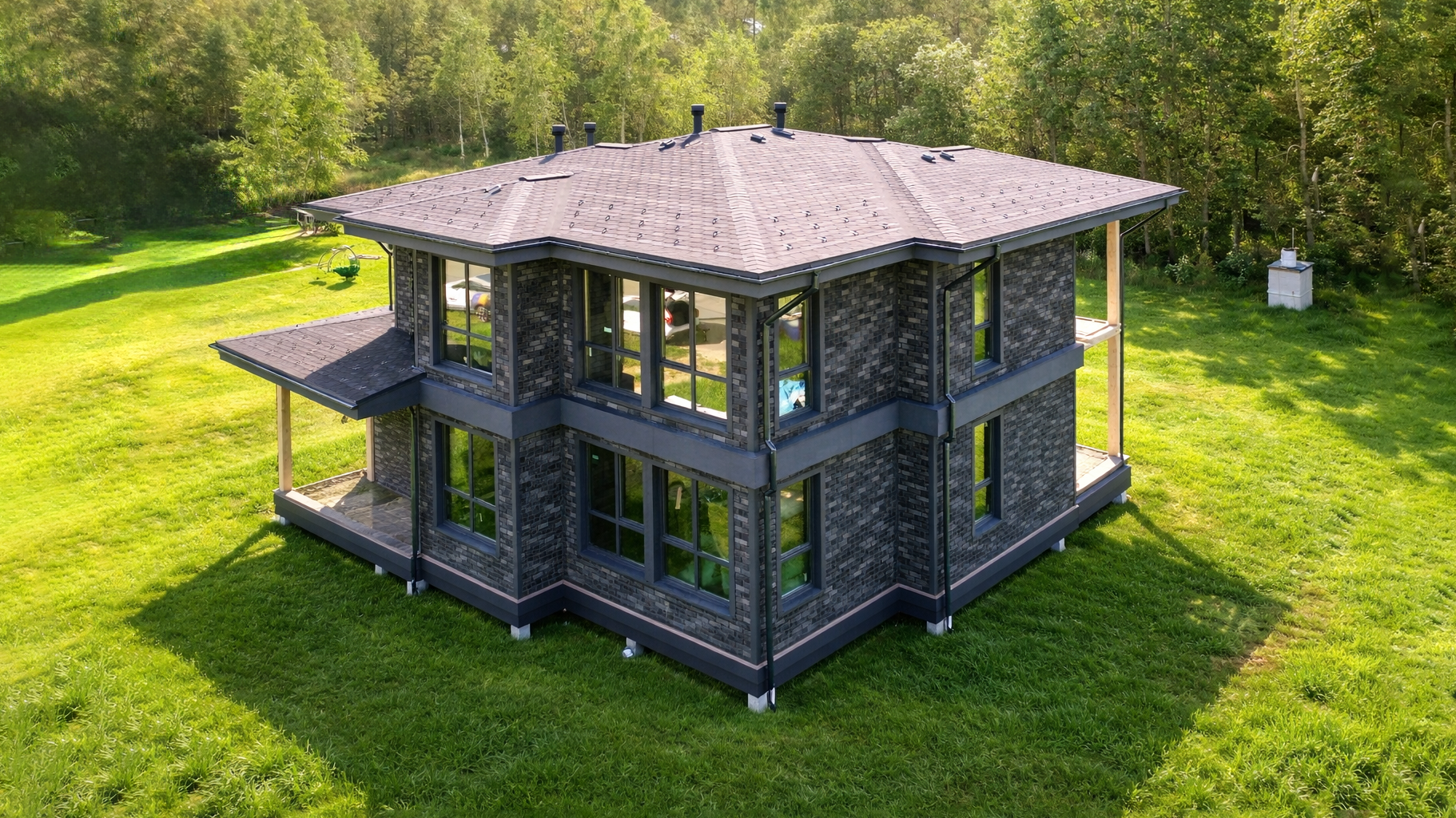 Видео фасада частного дома — монтаж и цветокоррекция | кейс. Фотограф и 3D-визуализатор в Истре — фото, видео, визуализация