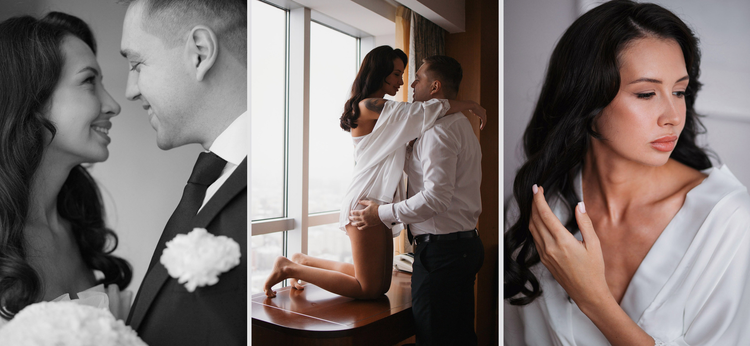 Свадебная прогулка осенью и зимой. Свадебный фотограф в Москве Аля Загирова