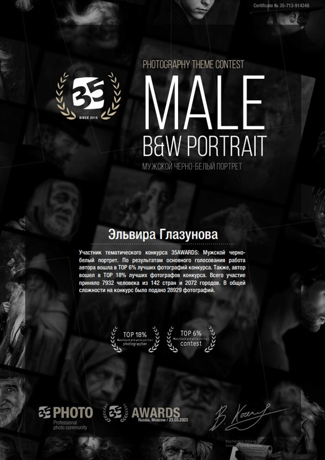 Дипломы. Семейный и свадебный фотограф в Краснодаре Эльвира Глазунова