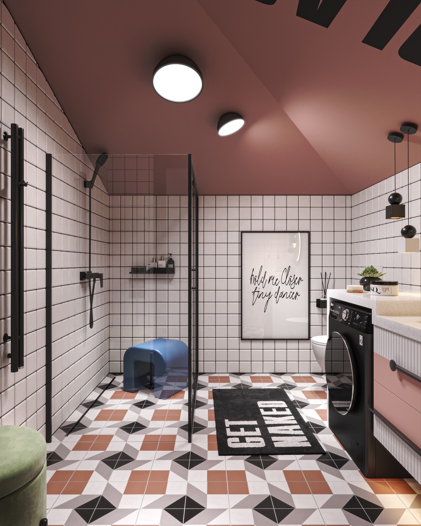 3D visualization of a small apartment for TADstudio #2. 3D visualization for architects and designers