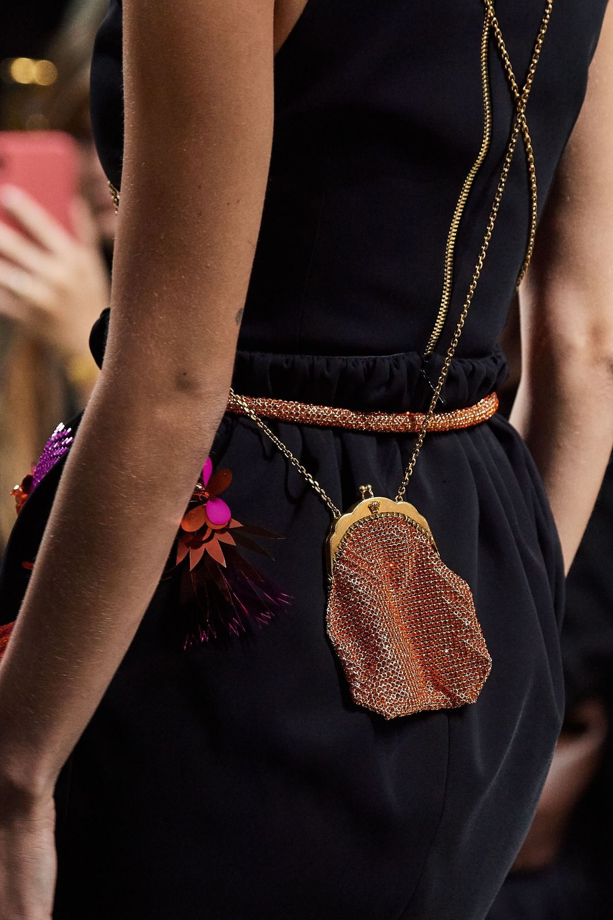 Бархатная сумочка кисет в вечернем стиле